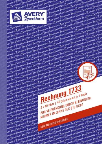 AVERY Zweckform Formularbuch "Rechnung" ohne USt., SD