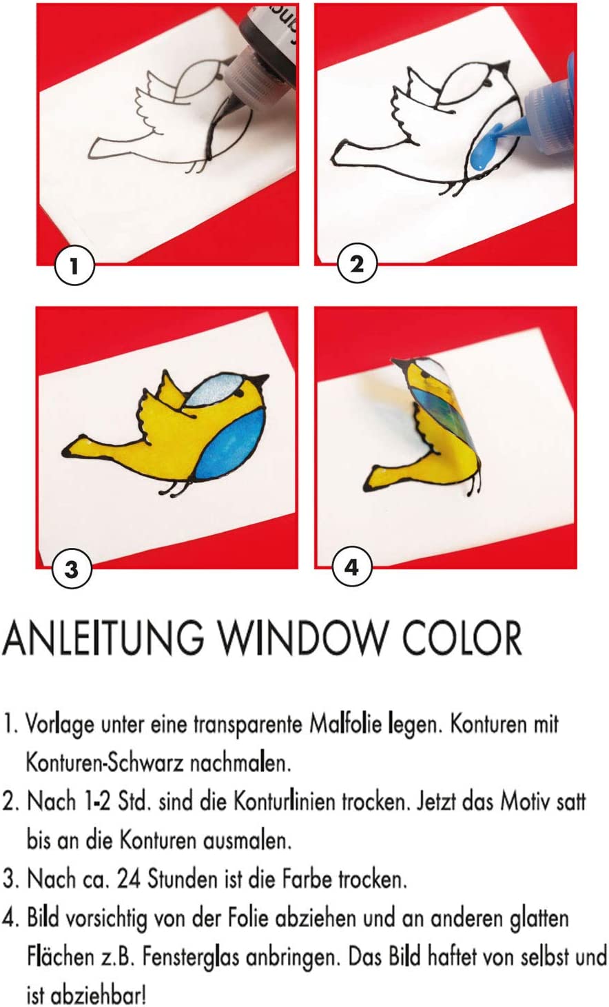 Marabu Window Color "fun & fancy", 80 ml, schwarz