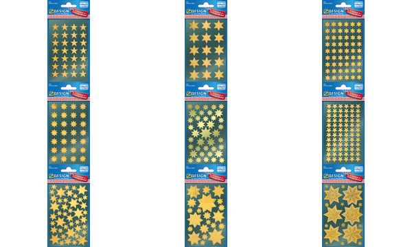 AVERY Zweckform ZDesign Weihnachts-Sticker "Sterne", gold