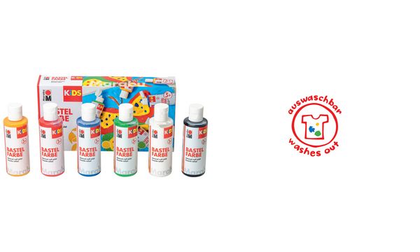 Marabu KiDS Bastelfarbe, 80 ml, 6er Set