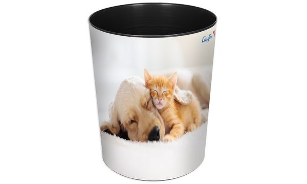 L�ufer Papierkorb Hund und Katze