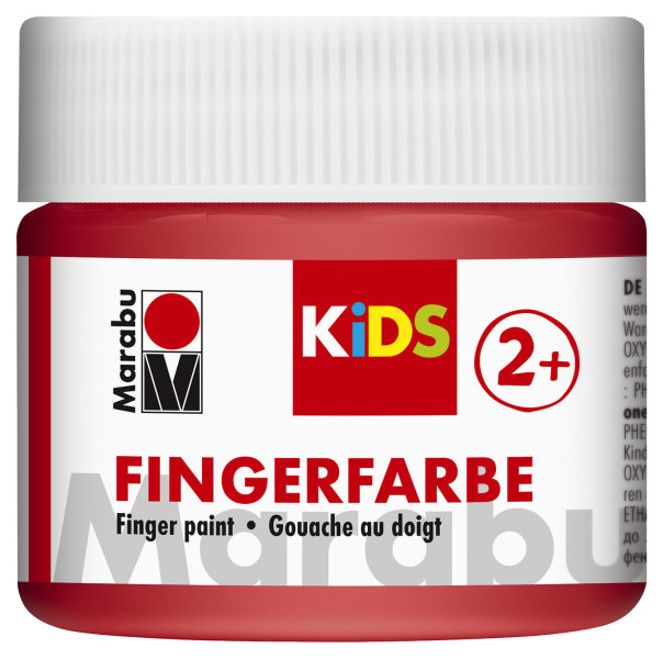 Fingerfarbe Marabu KiDS Rot 100ml in Dose pastose Farbe ...