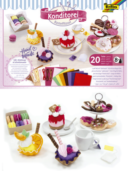 FOLIA Bastelset Filz Konditorei 20tlg