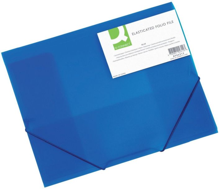 Q-CONNECT Gummizugmappe A4 transl. blau