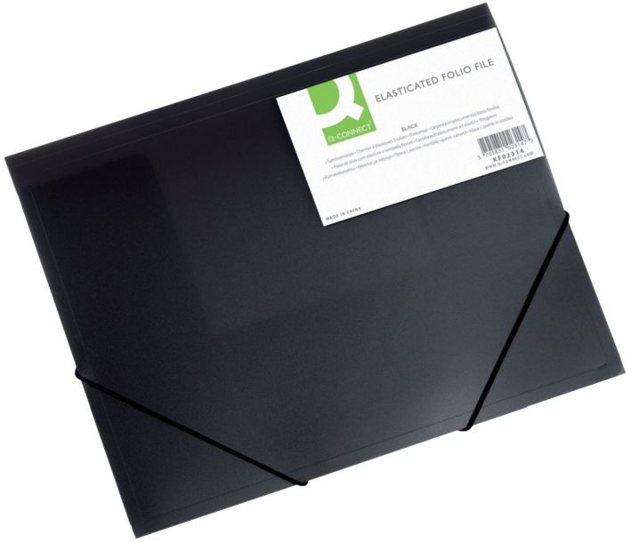 Q-CONNECT Gummizugmappe A4 schwarz