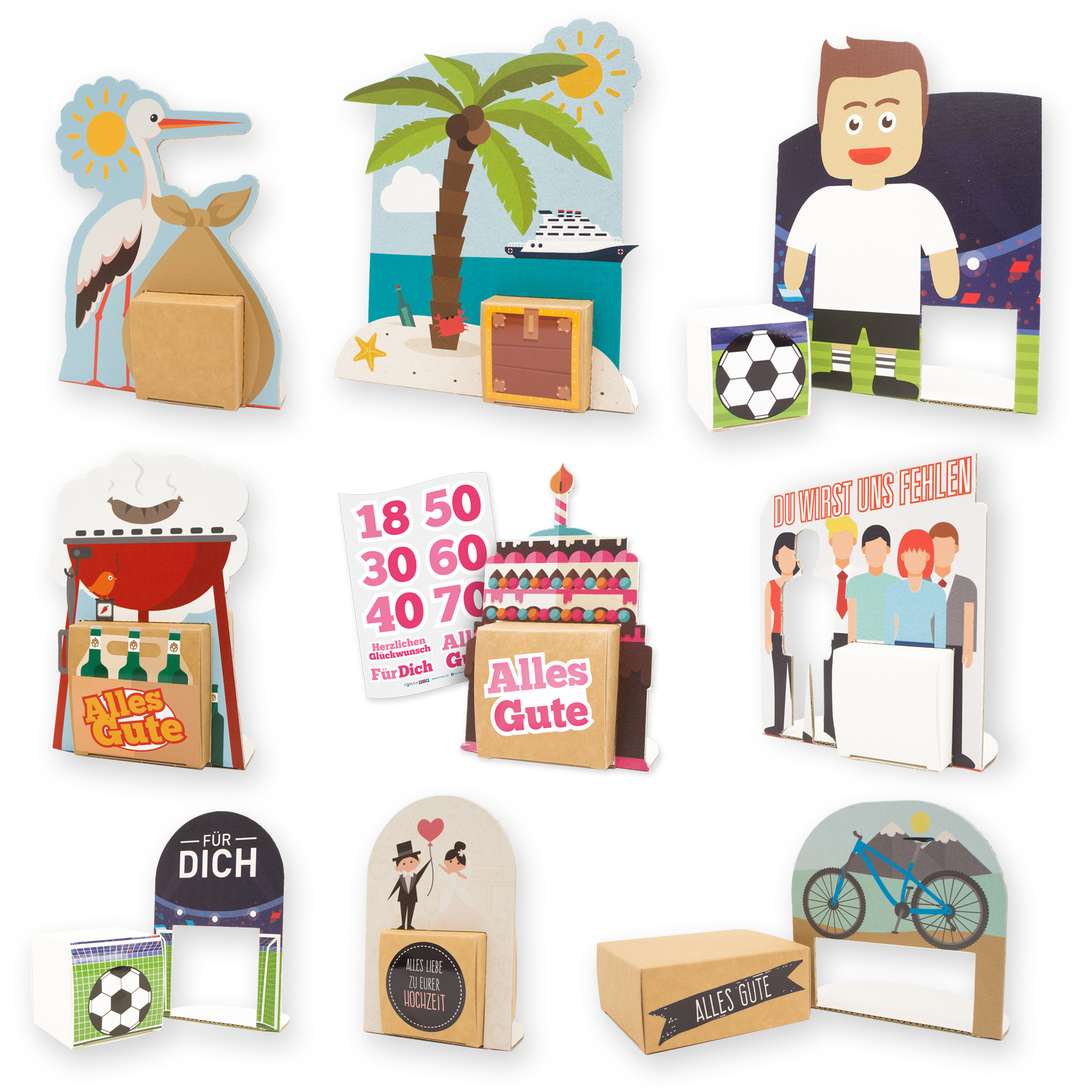 itenga Weltkarte Geldgeschenk Gastgeschenk Verpackung Reisekasse mit Bodenplatte Geschenkkarte und Stickerbogen
