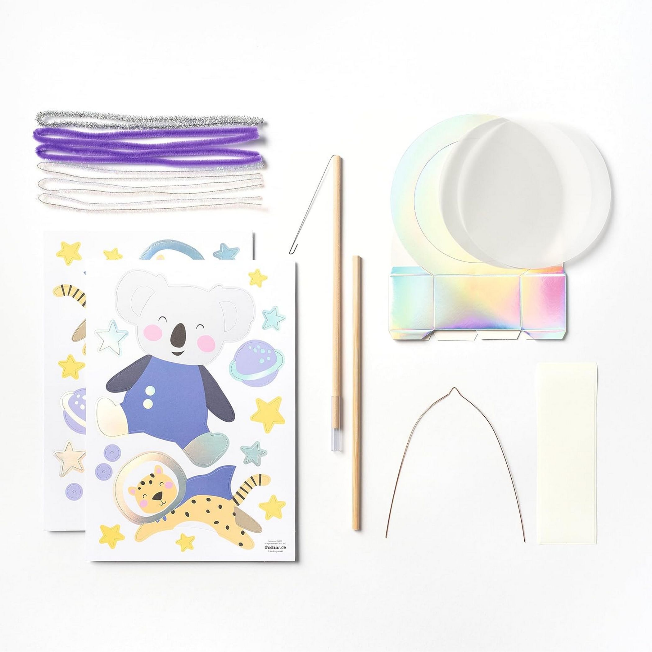 folia Laternen-Bastelset SPACE SAFARI (Leopard oder Koal...