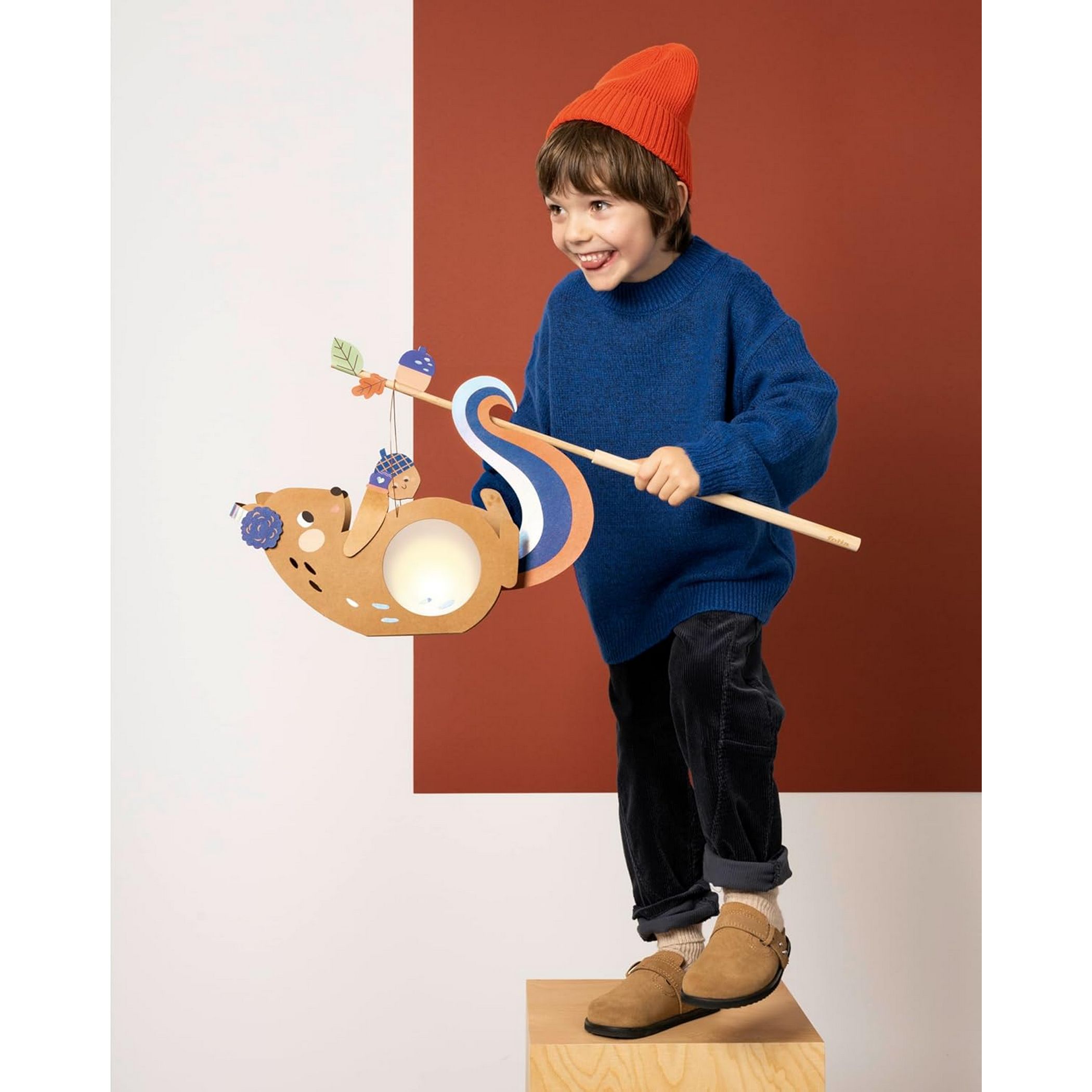 folia Laternen-Bastelset EICHH�RNCHEN mit Laternenstab u...