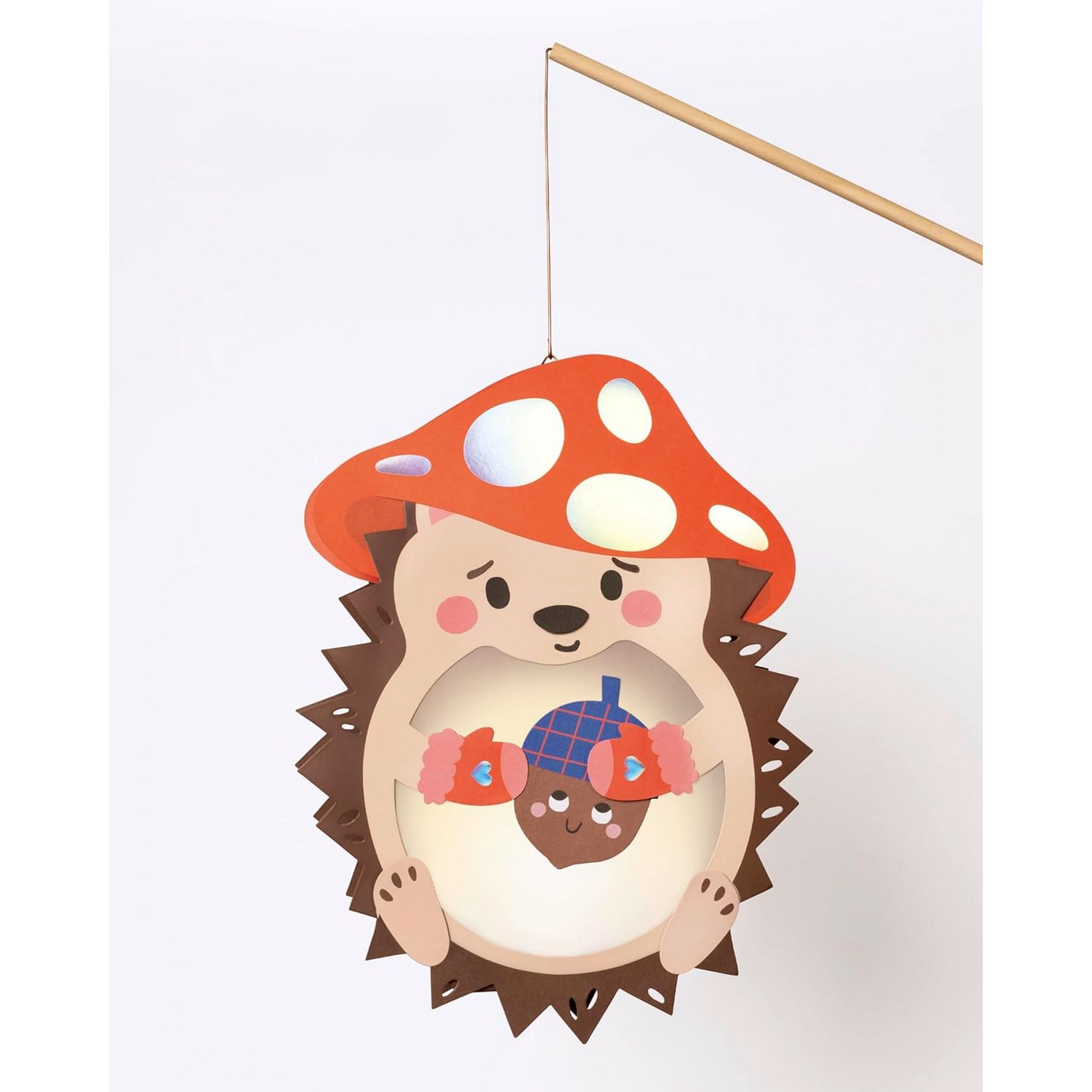 folia Laternen-Bastelset IGEL mit Laternenstab und LED L...