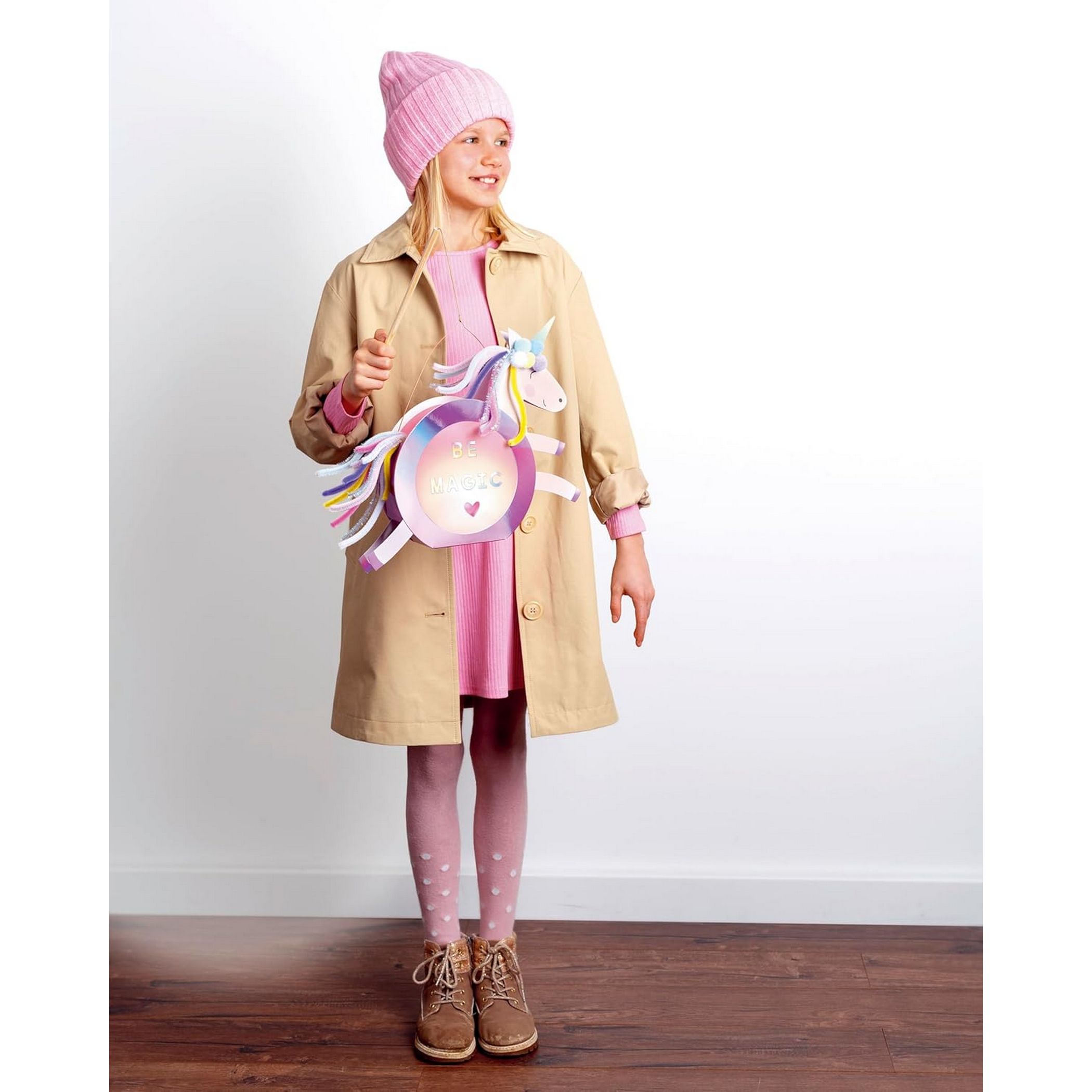 folia Laternen-Bastelset SWEET RAINBOW (Einhorn oder Reg...