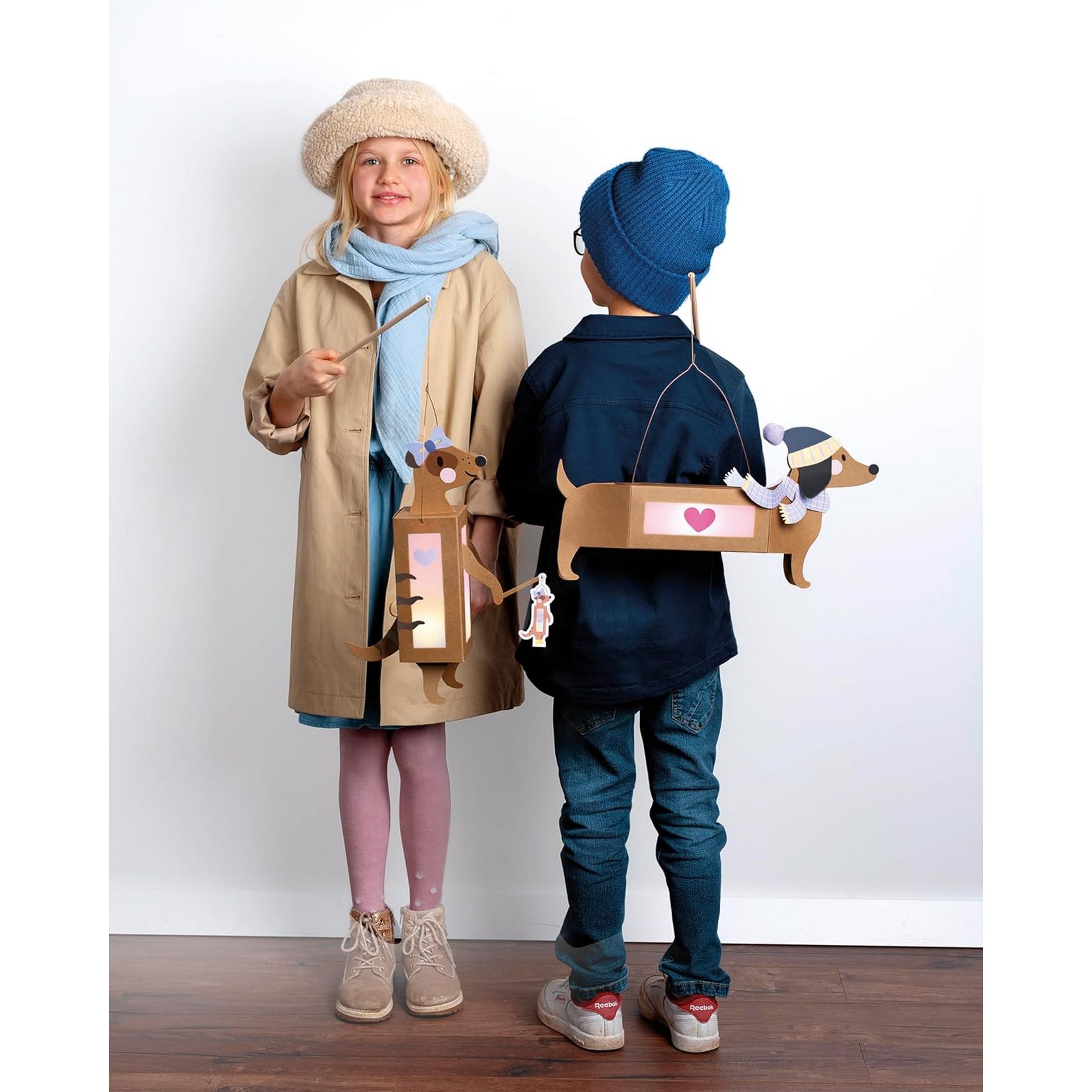 folia Laternen-Bastelset AUTUMN FRIENDS (Dackel quer ode...