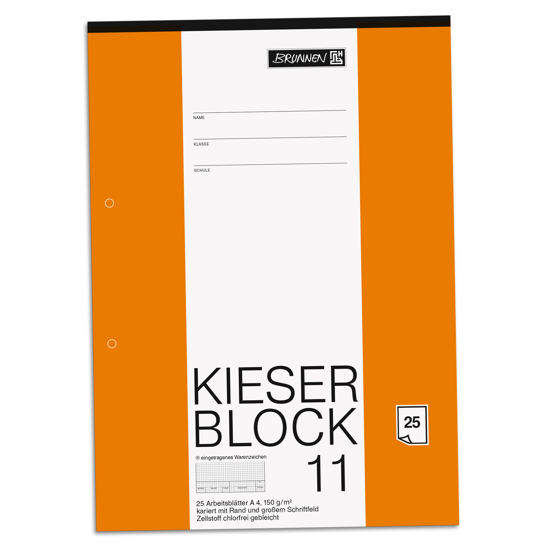 BRUNNEN Zeichenblock Kieserblock 11 Lineatur 11 kariert ...