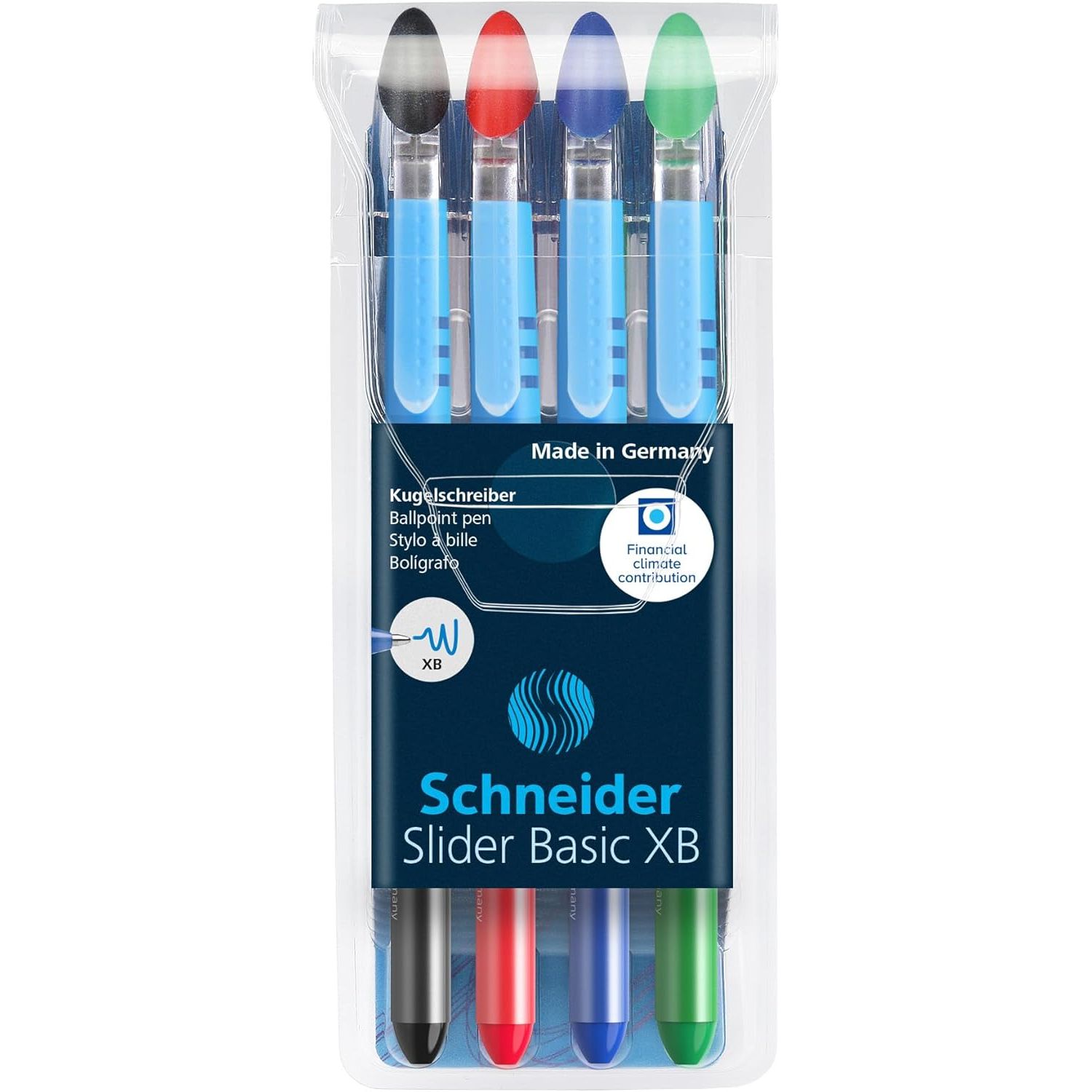SCHNEIDER Kugelschreiber Slider Basic XB 4er Etui