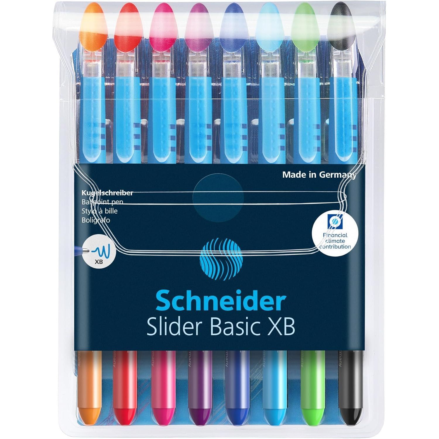 SCHNEIDER Kugelschreiber Slider Basic XB 8er Etui, farbi...
