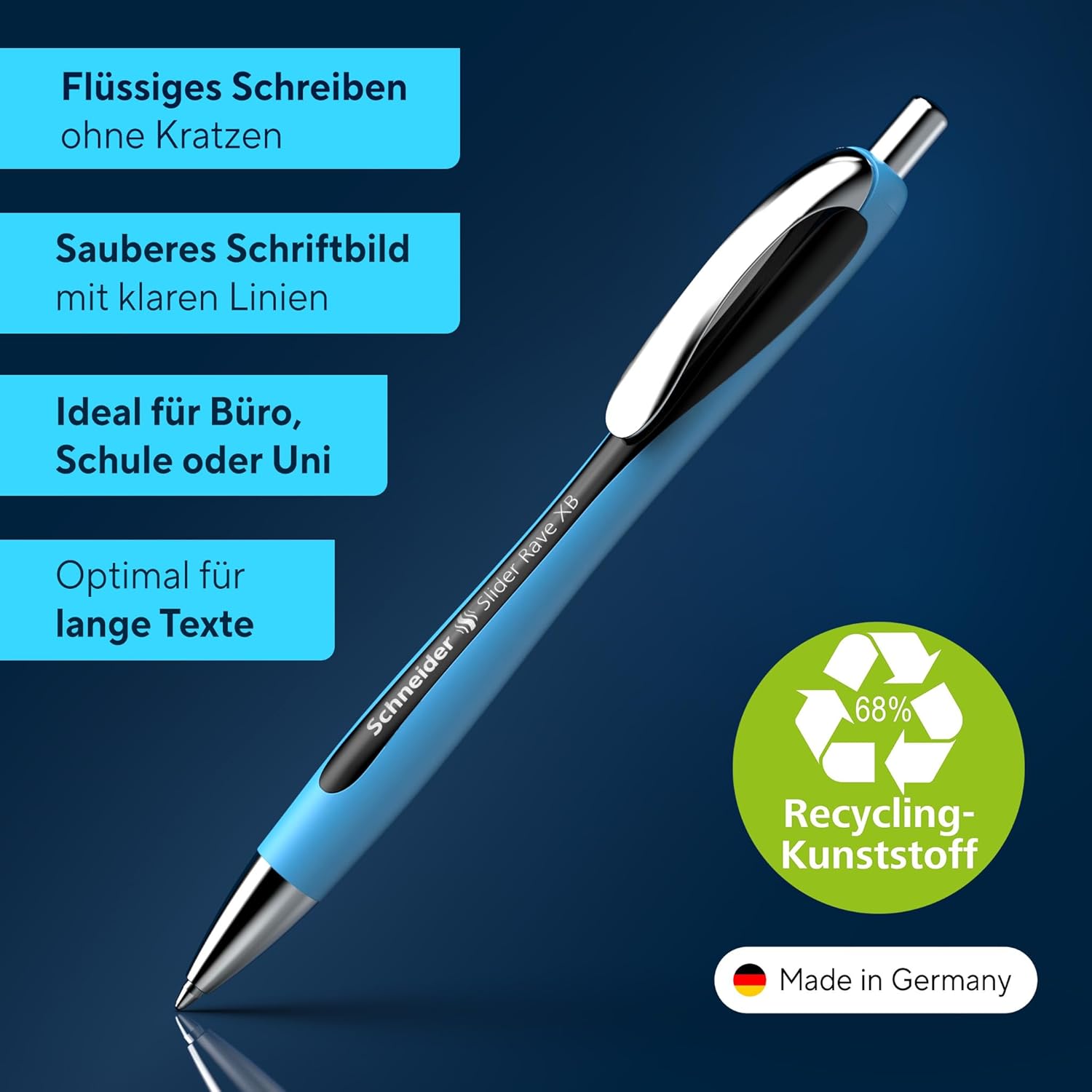 SCHNEIDER Kugelschreiber Slider Rave XB schwarz, Mine 75...