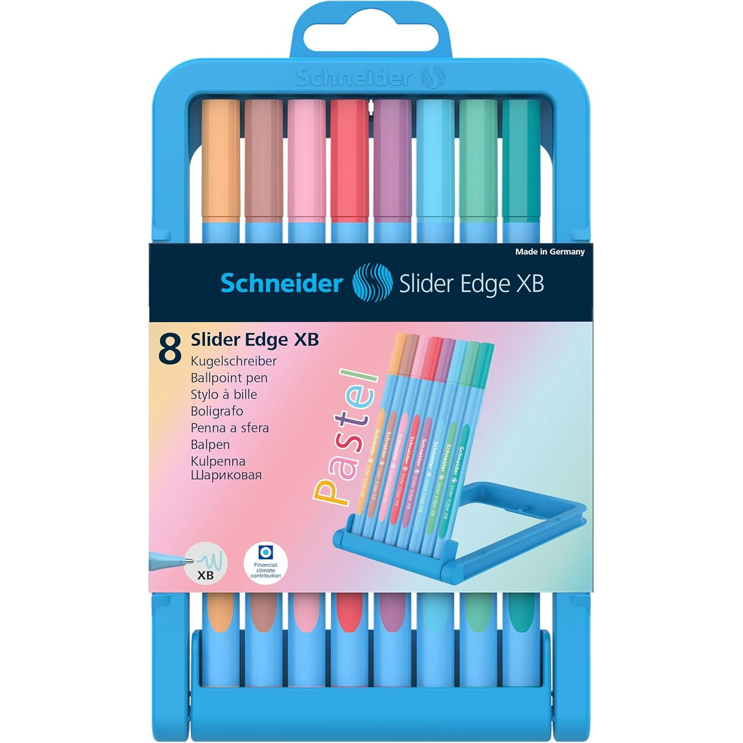 SCHNEIDER Kugelschreiber Slider Edge XB Pastell, 8er Sti...