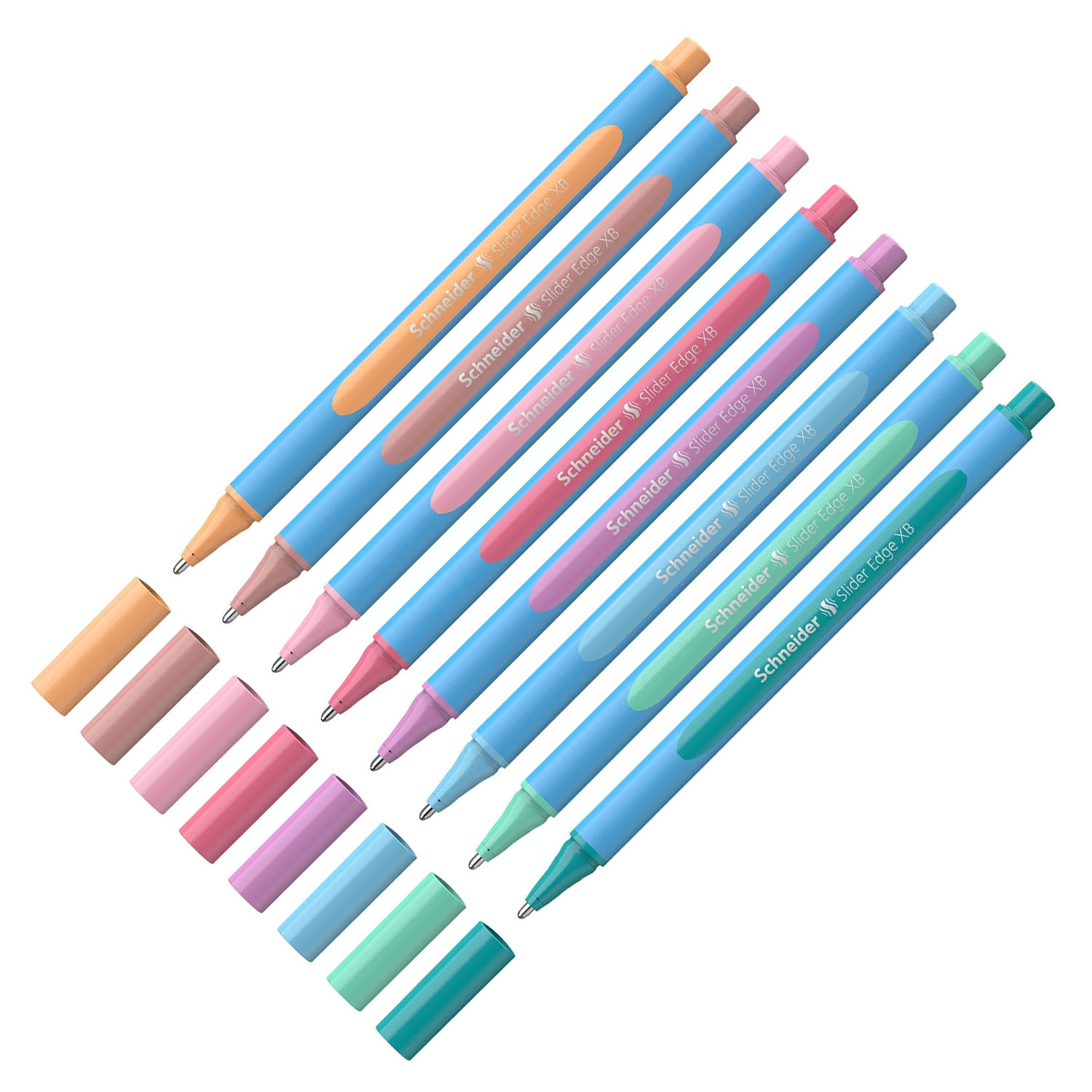 SCHNEIDER Kugelschreiber Slider Edge XB Pastell, 8er Sti...