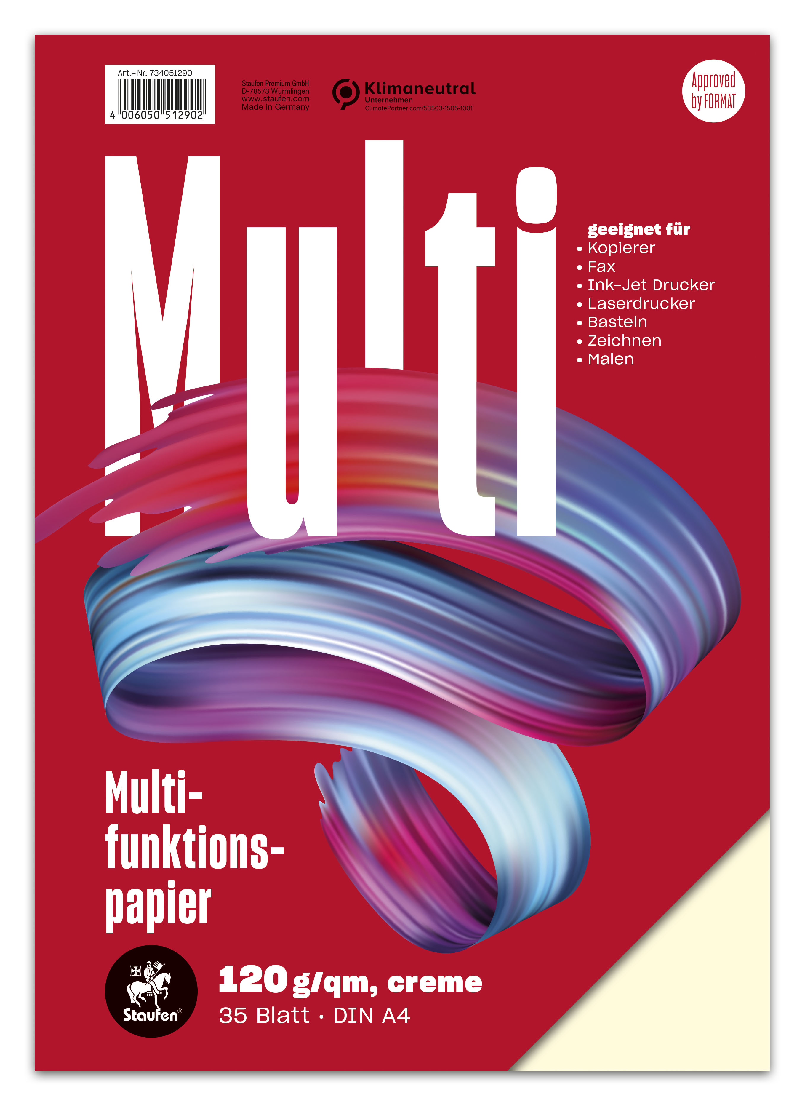 Staufen Style Multifunktionspapier A4 35 Blatt 120g/qm c...