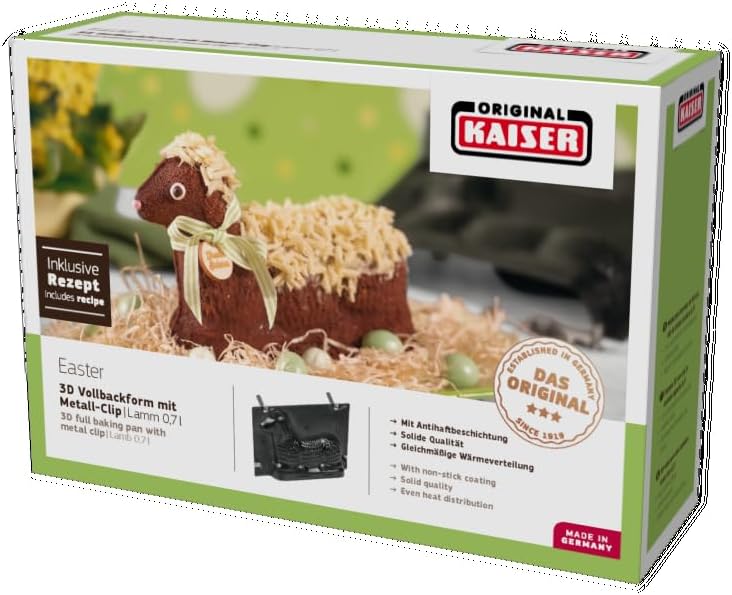 Kaiser 3D Motivbackform Lamm schwarz 0,7l