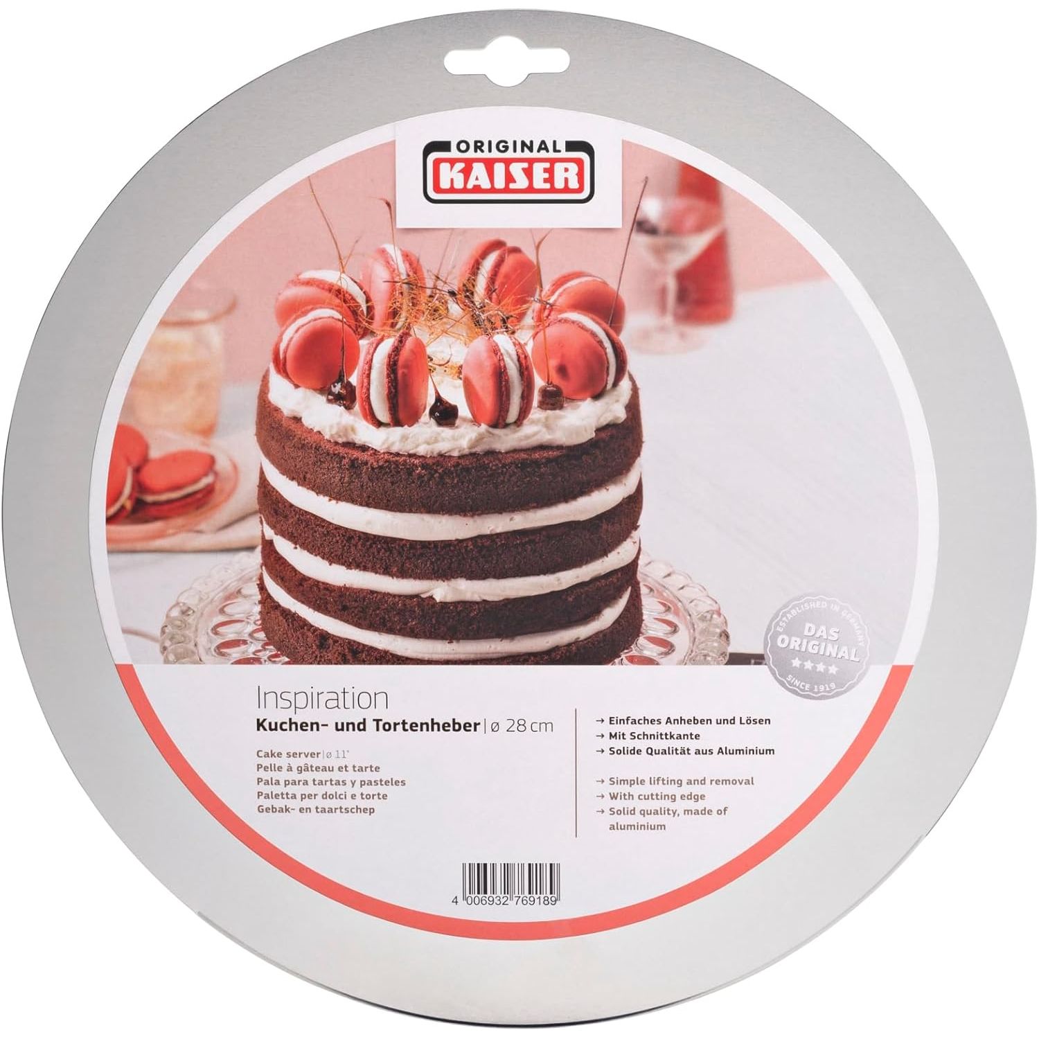 KAISER Tortenheber Kuchenheber Alu 28cm silber