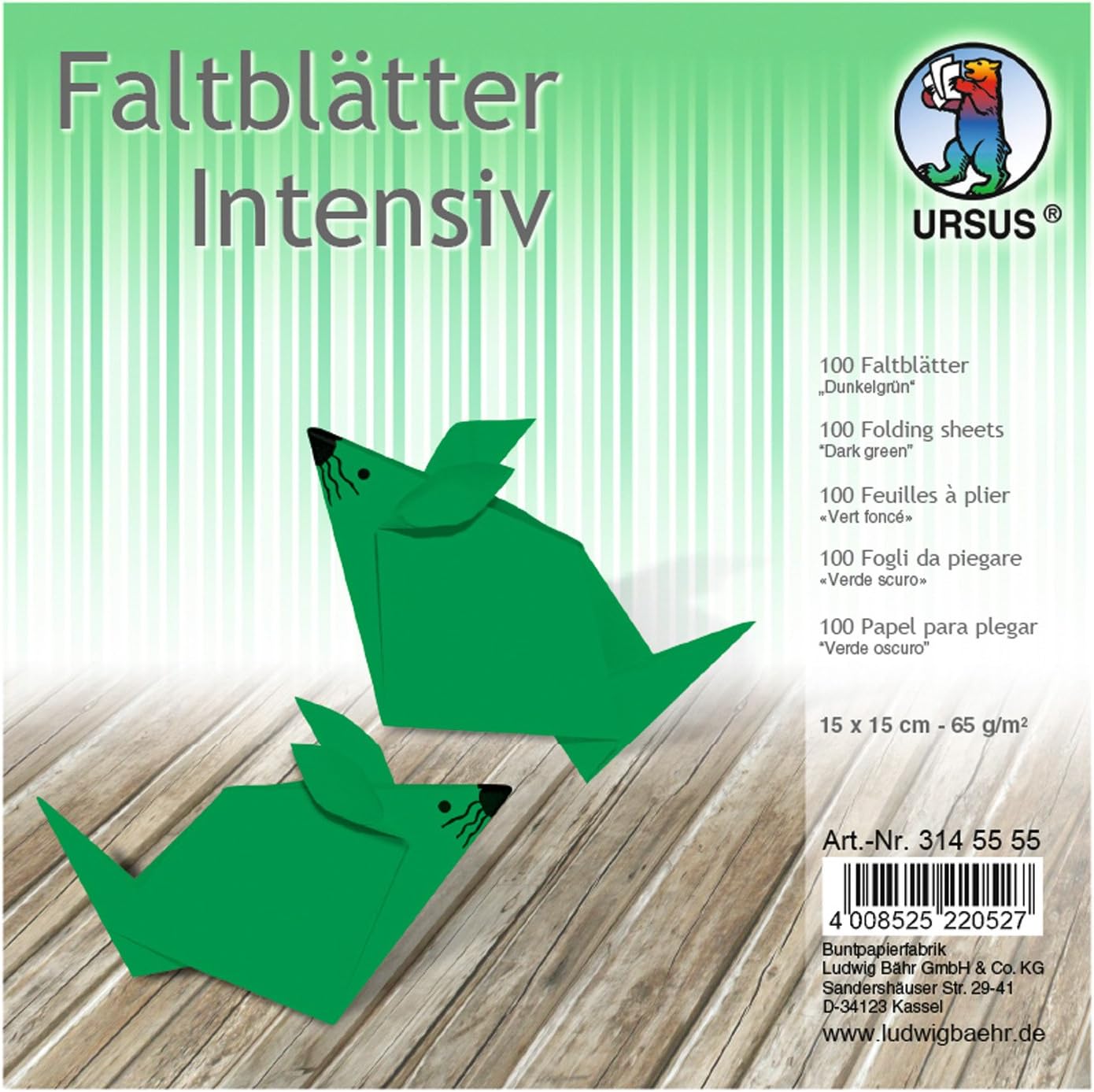 URSUS Faltbl�tter Intensiv Universal 15x15cm 100 Blatt D...