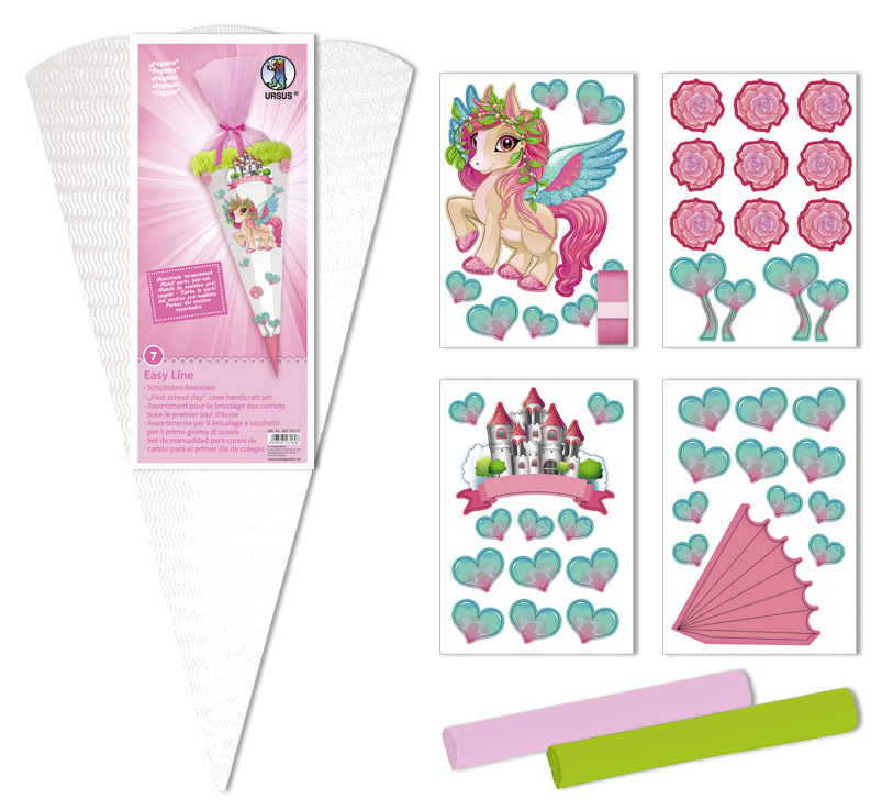 URSUS Schult�ten-Bastelset Easy Line "Pegasus", 6-eckig