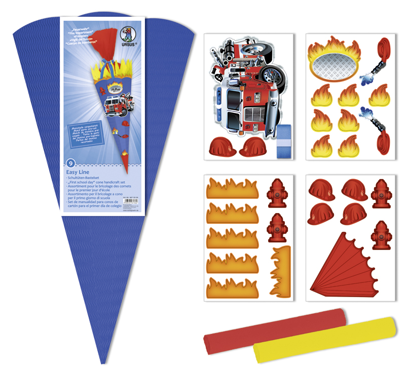 URSUS Schult�ten-Bastelset Easy Line "Feuerwehr", 6-eckig