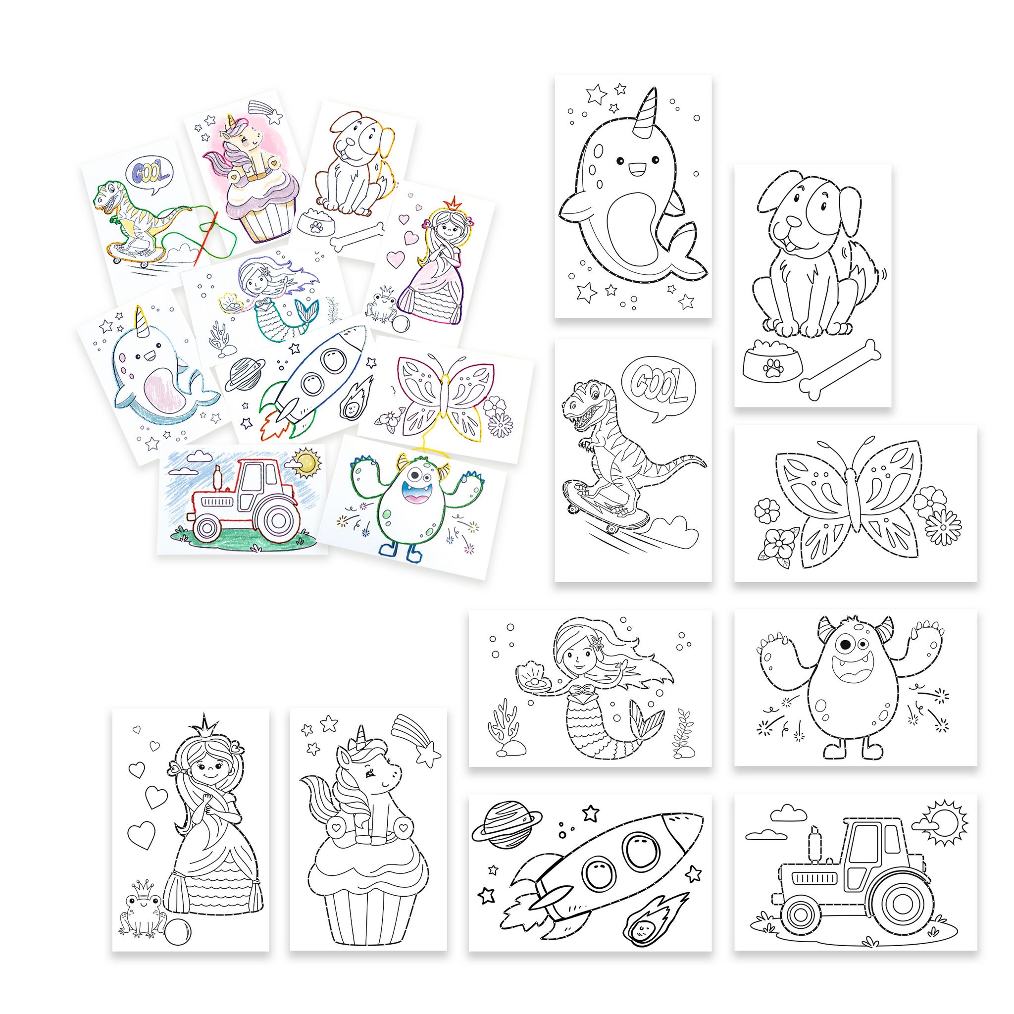 URSUS 50x Ausn�hkarten Stickkarten wei� mit Motiven zum ...