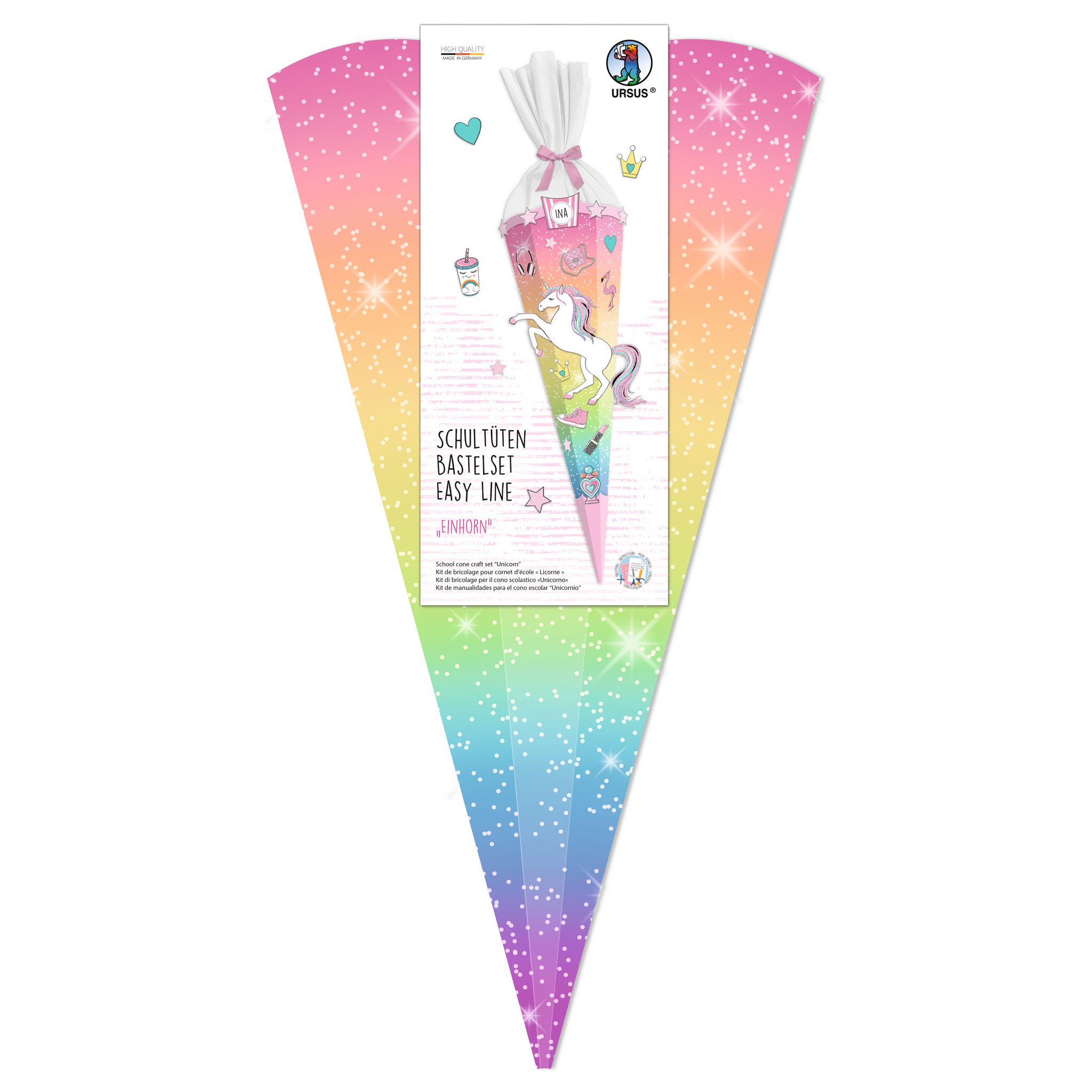 URSUS Schult�ten Bastelset Easy Line Rainbow Einhorn