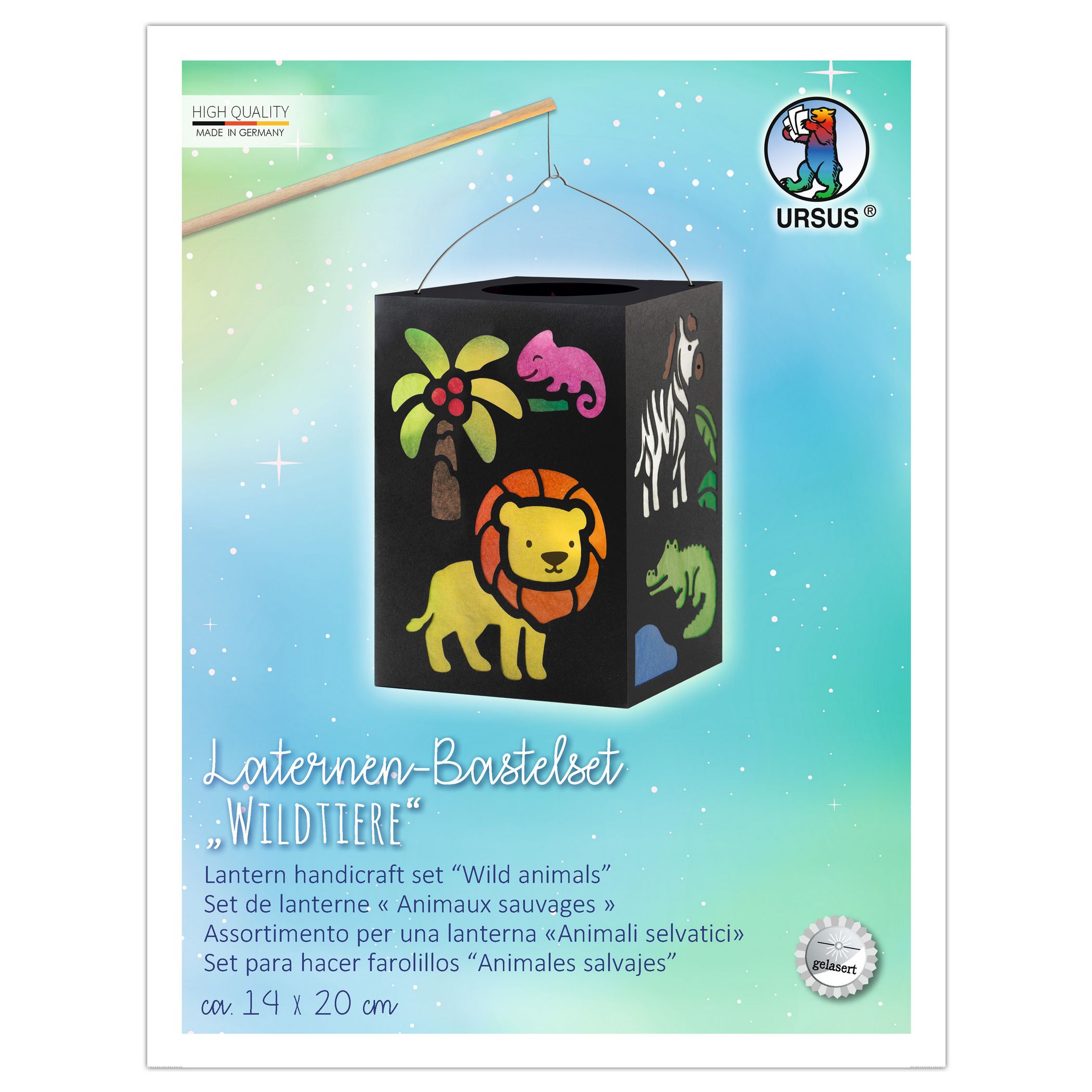 URSUS Laternen-Bastelset WILDTIERE