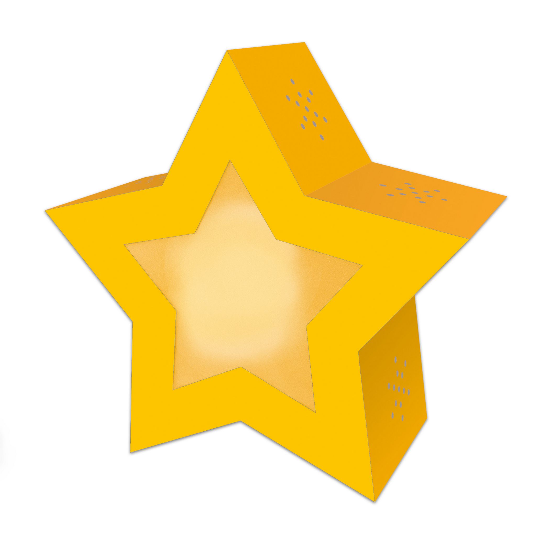 URSUS Twinkle Star Laternen-Bastelset NEON GELB