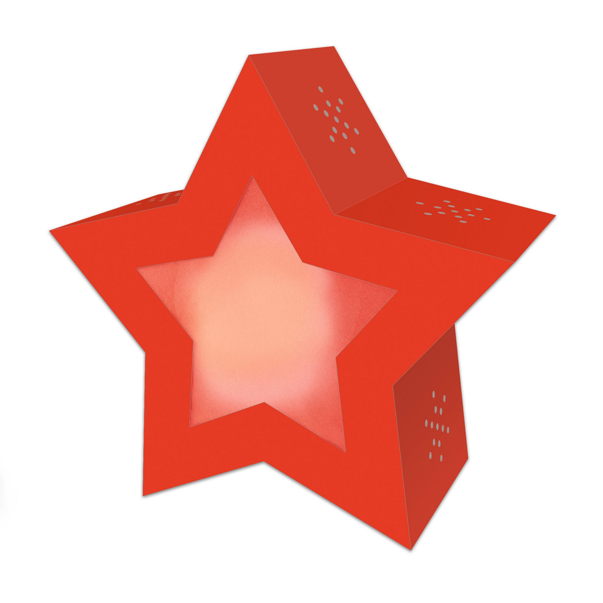 URSUS Twinkle Star Laternen-Bastelset NEON ROT