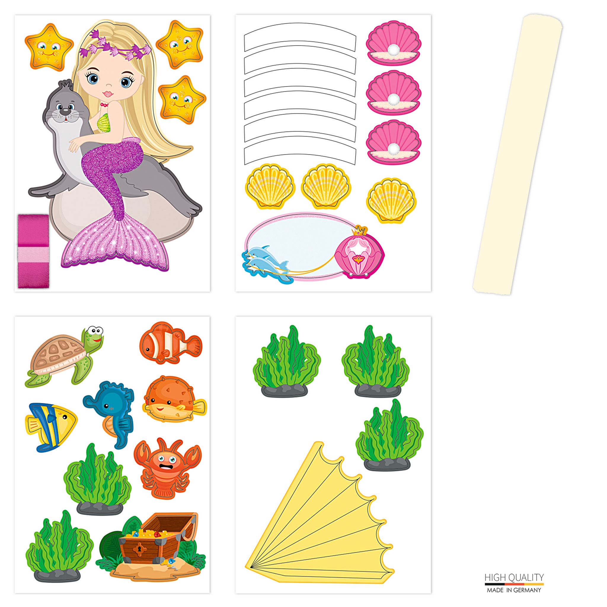 URSUS Schult�ten Bastelset Easy Line Rainbow Meerjungfrau