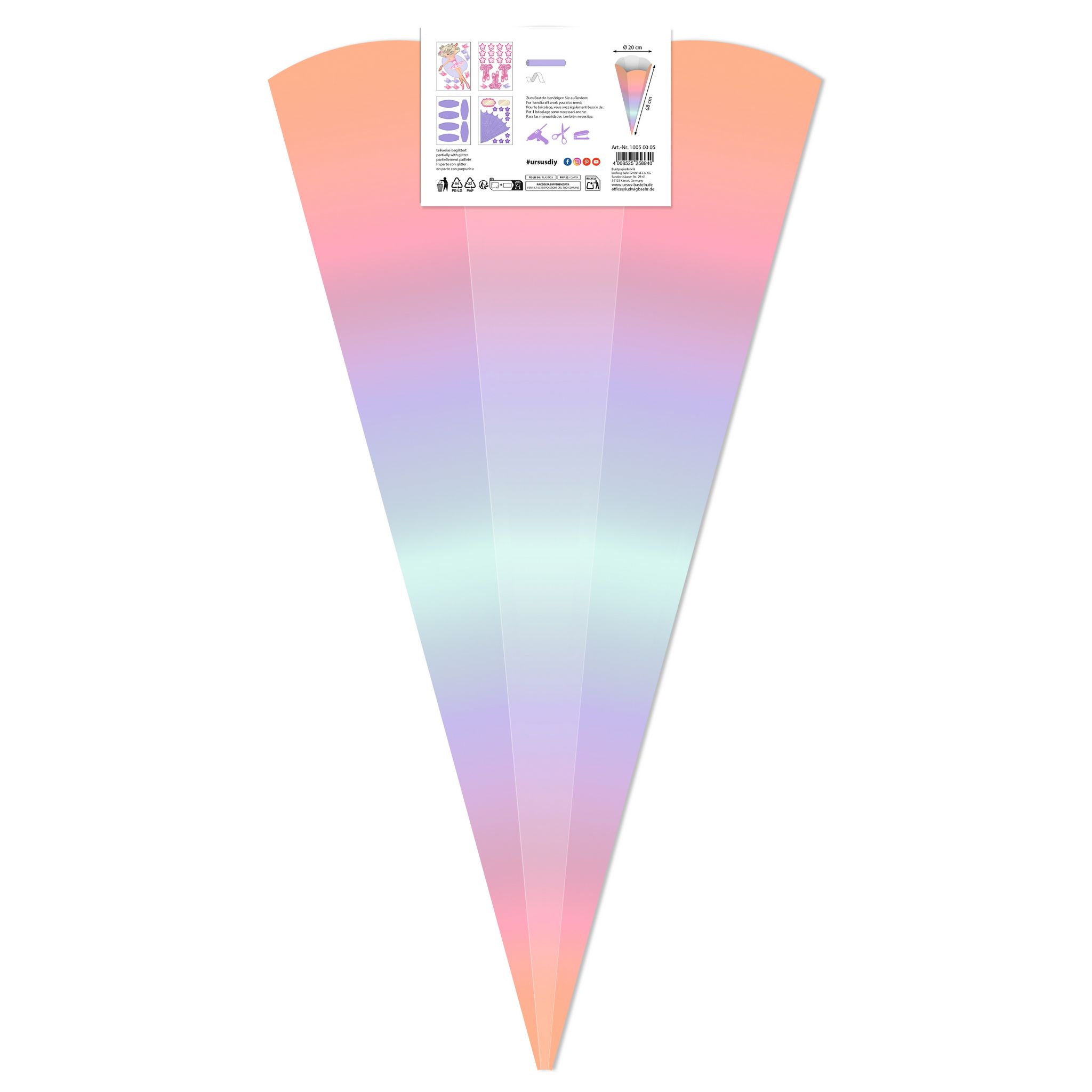 URSUS Schult�ten Bastelset Easy Line Rainbow Ballerina