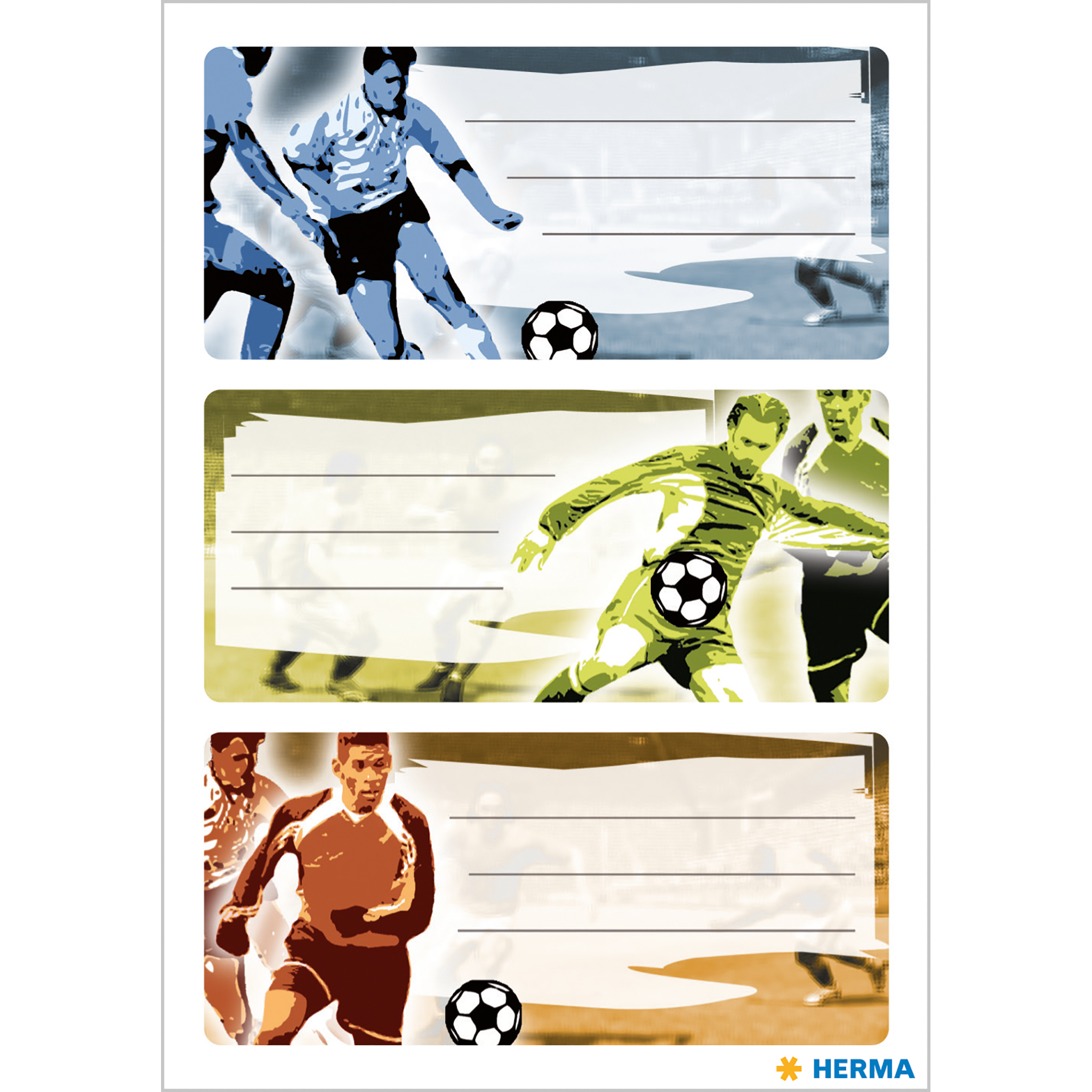 HERMA Buchschild 76x35 mm 9 St�ck Fu�ball