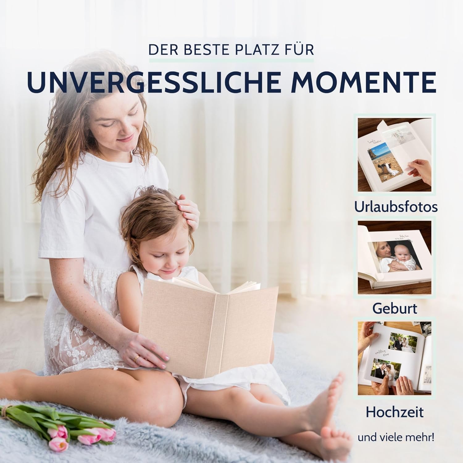GOLDBUCH Fotoalbum Summertime 100 wei�e Seiten mit Trenn...