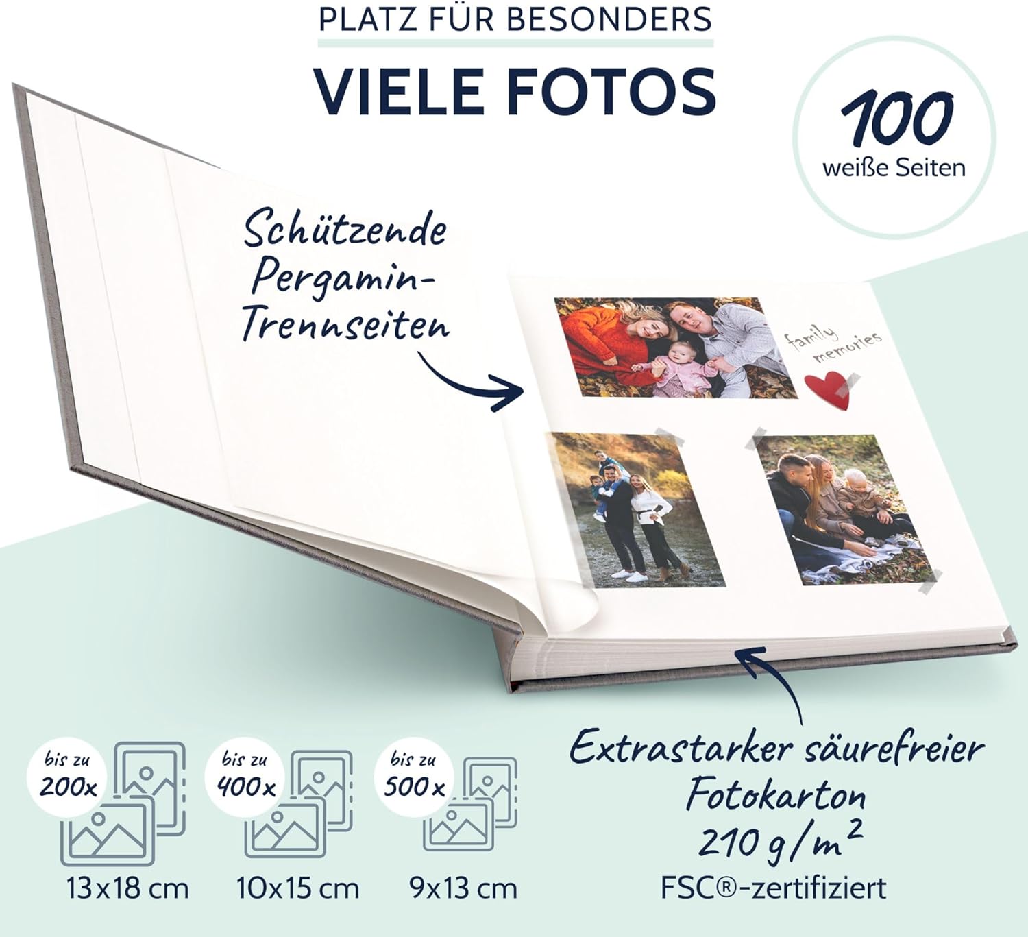 GOLDBUCH Fotoalbum Summertime 100 wei�e Seiten mit Trenn...