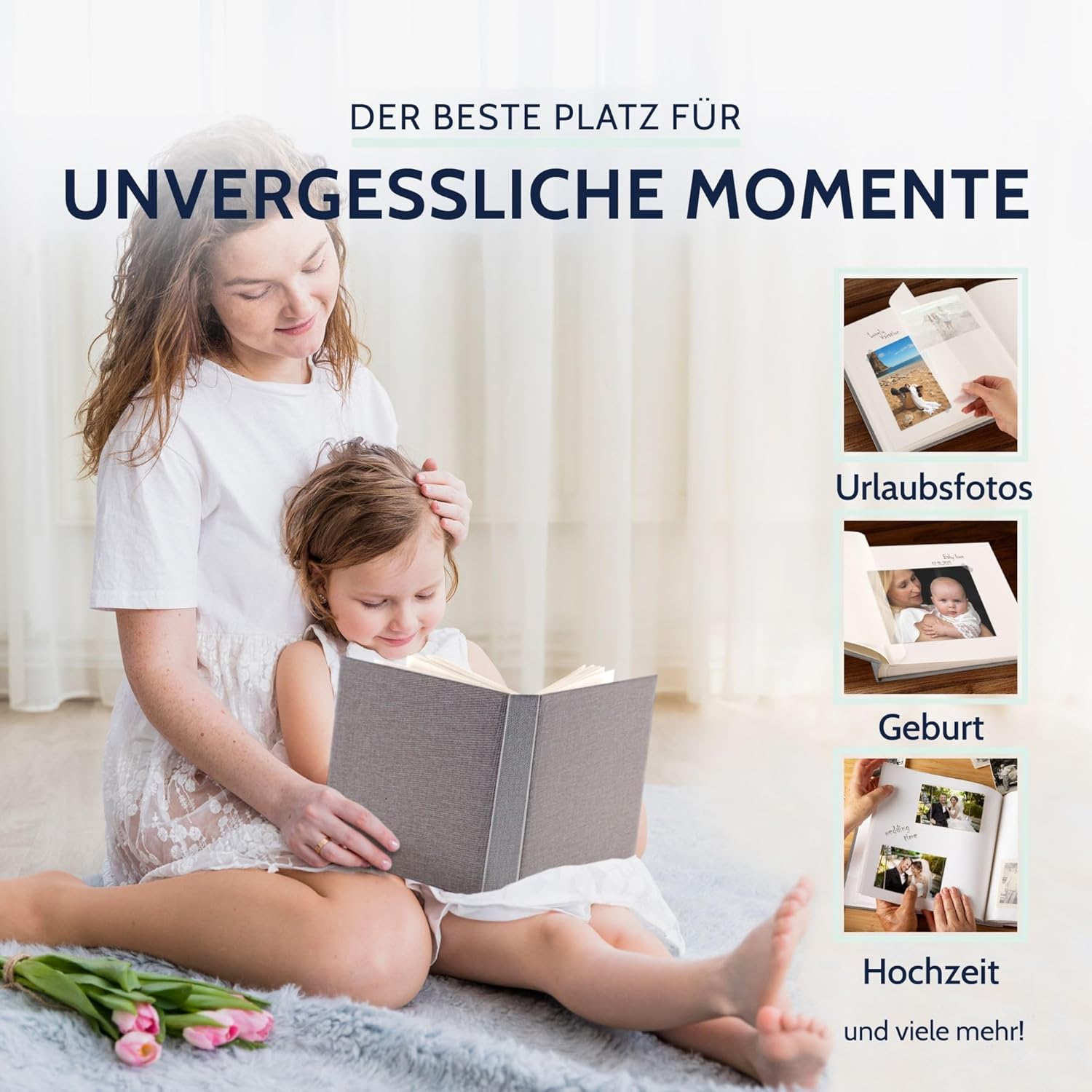 GOLDBUCH Fotoalbum Summertime 100 wei�e Seiten mit Trenn...