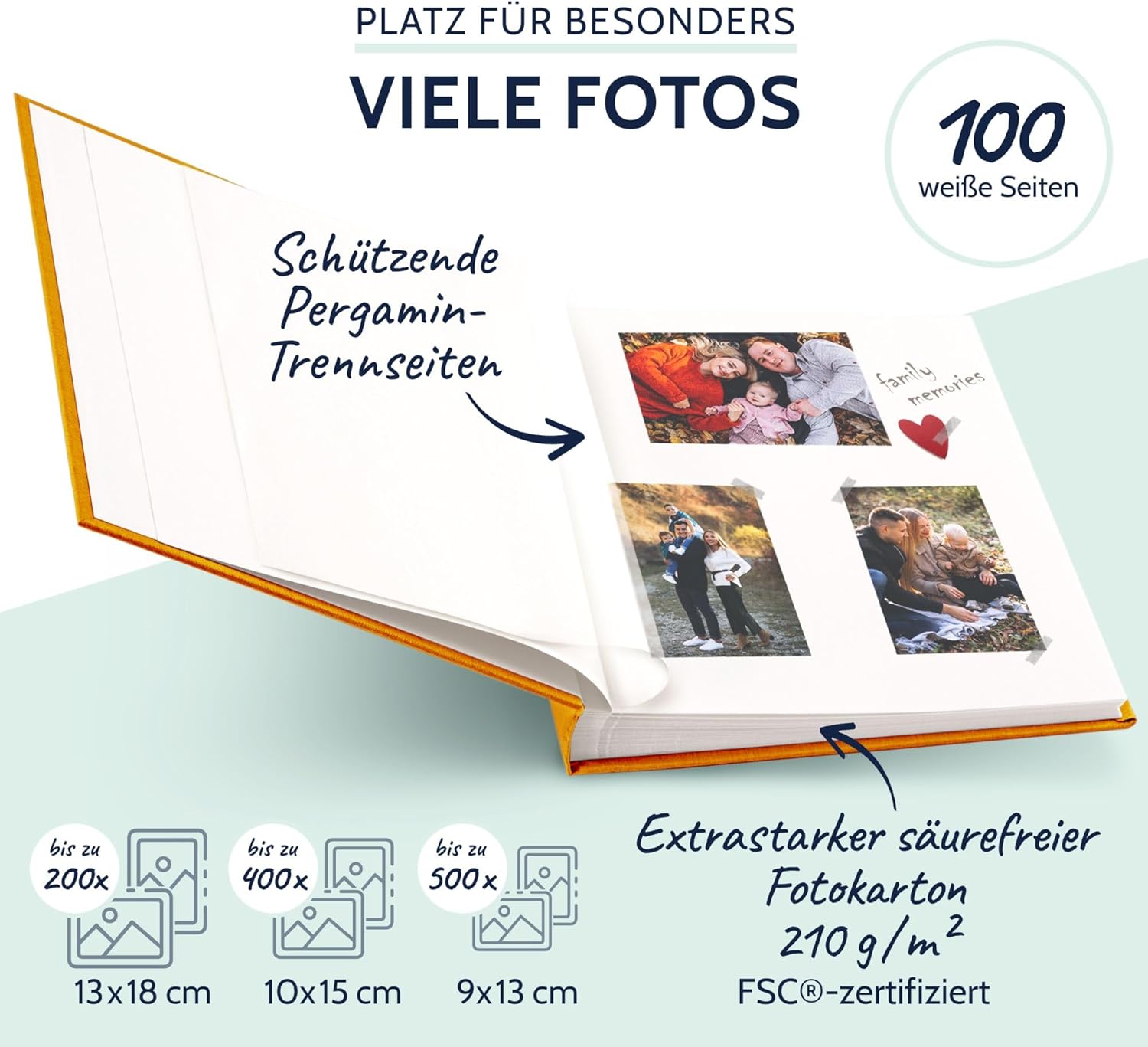 GOLDBUCH Fotoalbum Summertime 100 wei�e Seiten mit Trenn...