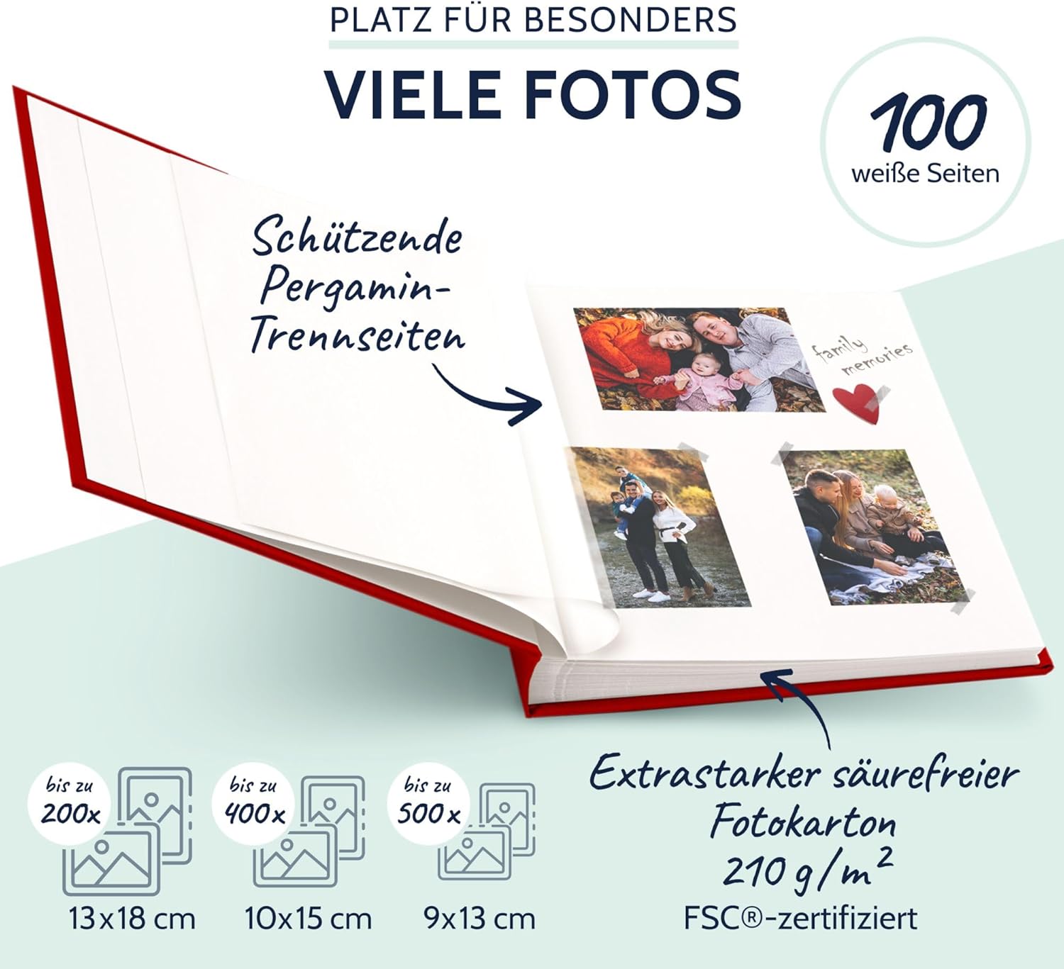 GOLDBUCH Fotoalbum Summertime 100 wei�e Seiten mit Trenn...