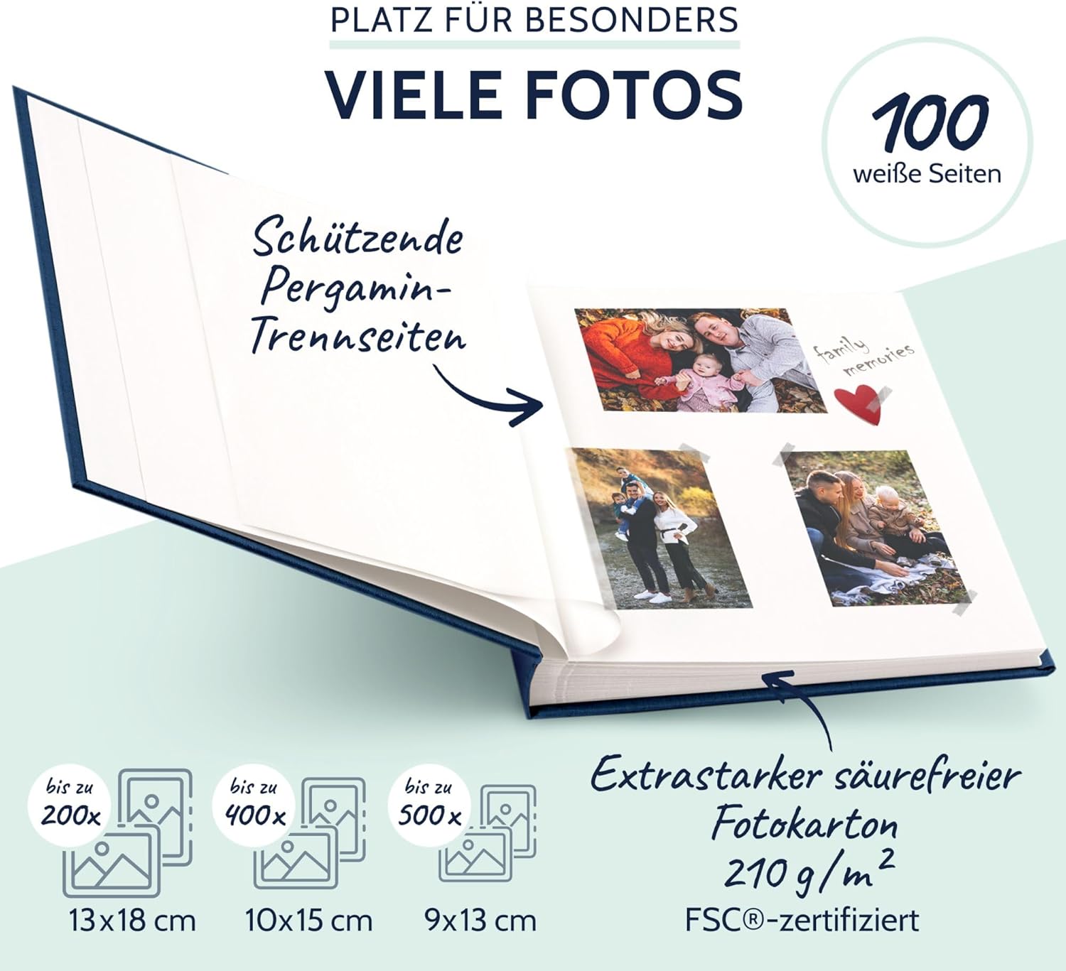 GOLDBUCH Fotoalbum Summertime 100 wei�e Seiten mit Trenn...