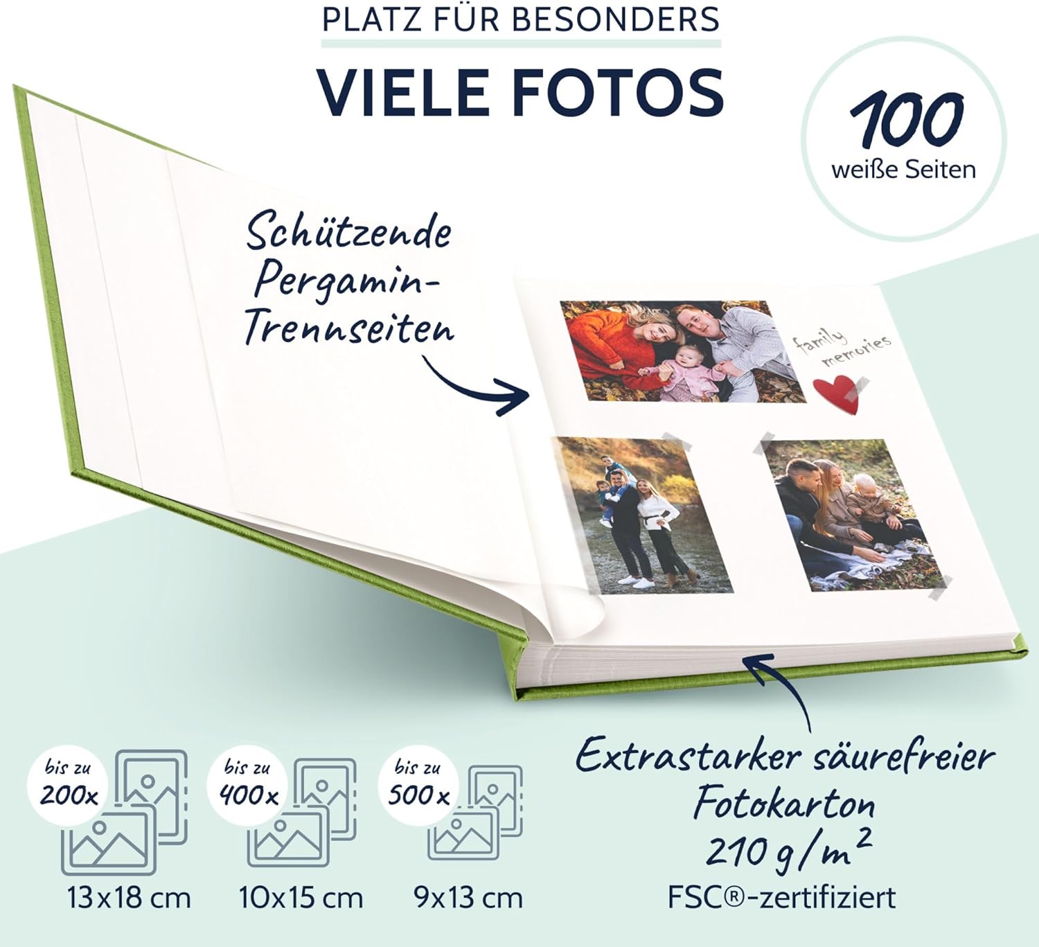 GOLDBUCH Fotoalbum Summertime 100 wei�e Seiten mit Trenn...