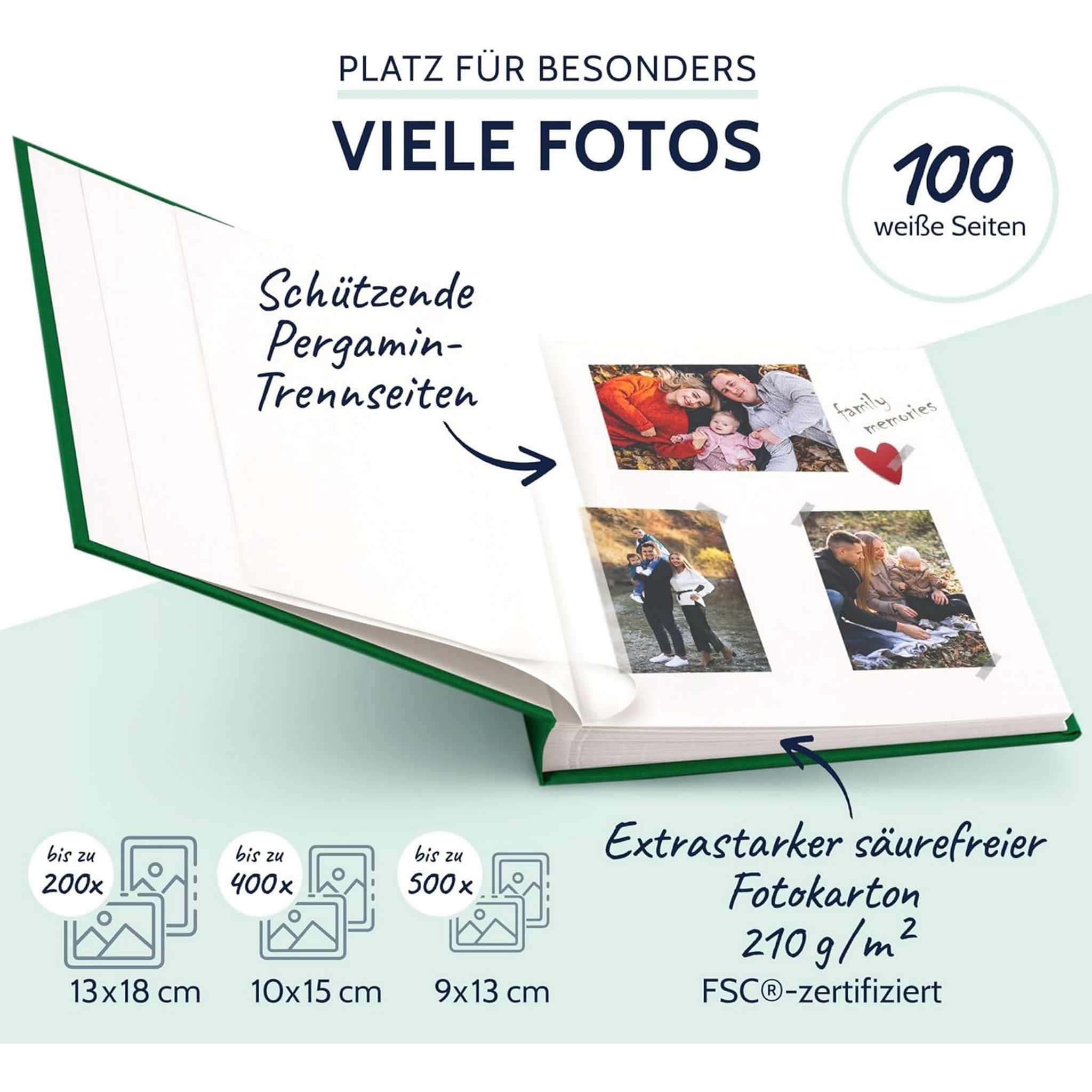 GOLDBUCH Fotoalbum Summertime 100 wei�e Seiten mit Trenn...