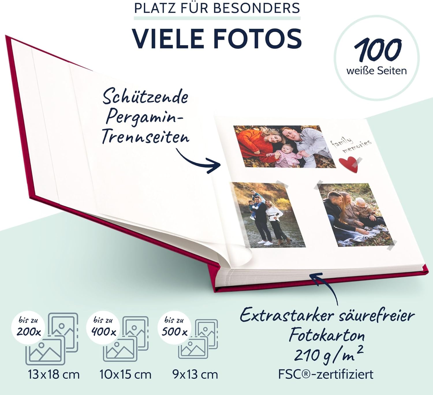 GOLDBUCH Fotoalbum Summertime 100 wei�e Seiten mit Trenn...
