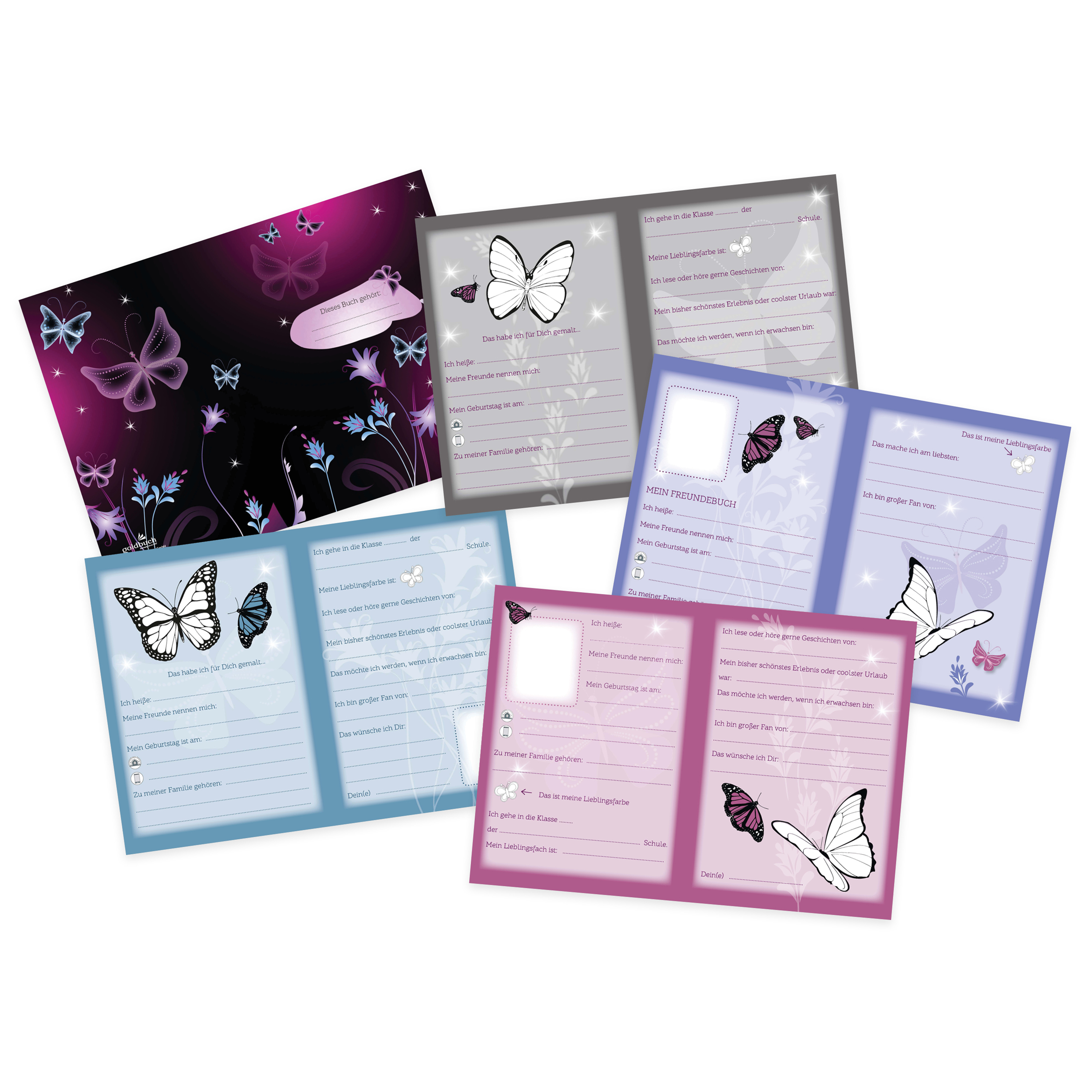 Goldbuch Freundebuch A5 Schmetterling