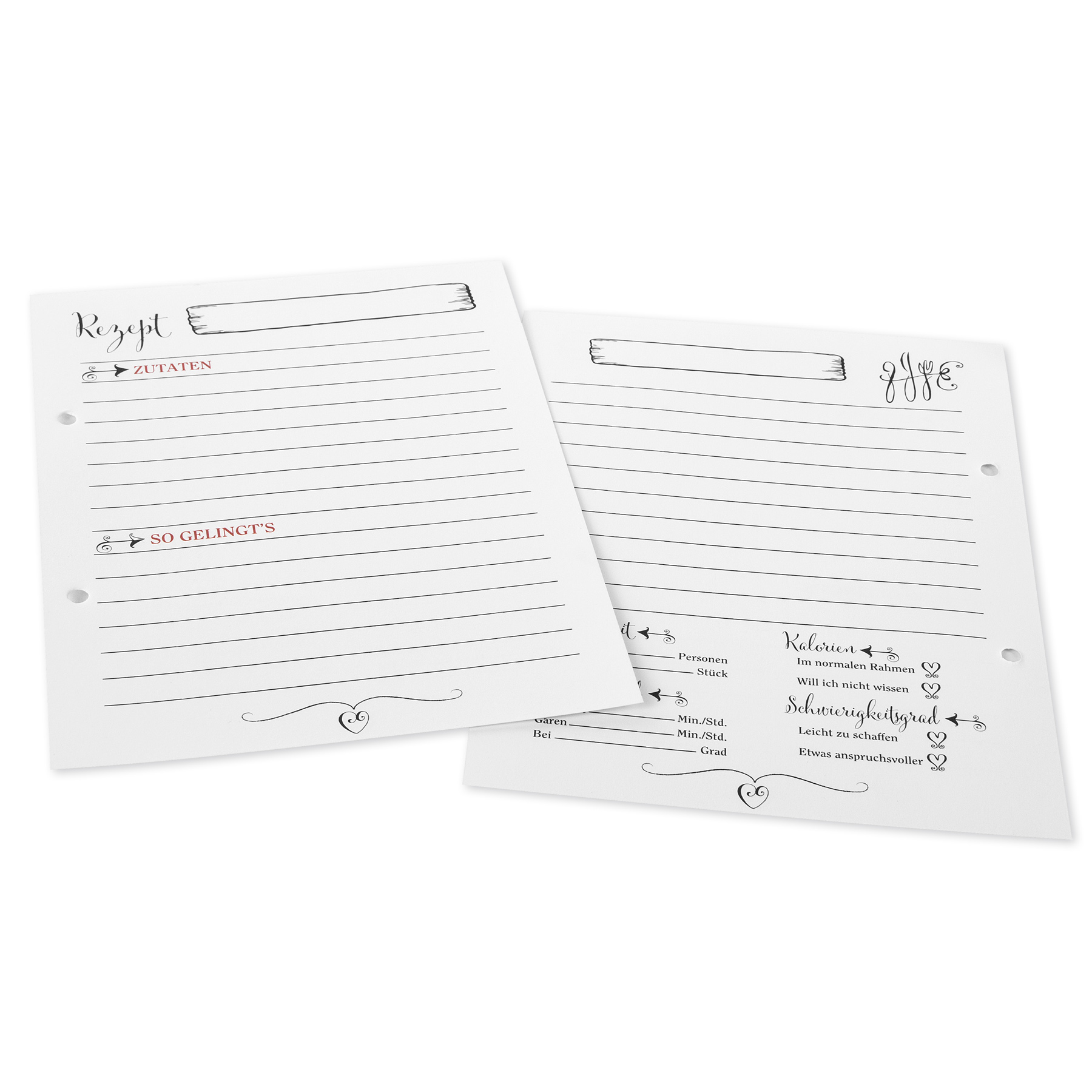 Ringbuch Rezepte 2-Ring Motiv Bon Appetit schwarz Kunstd...