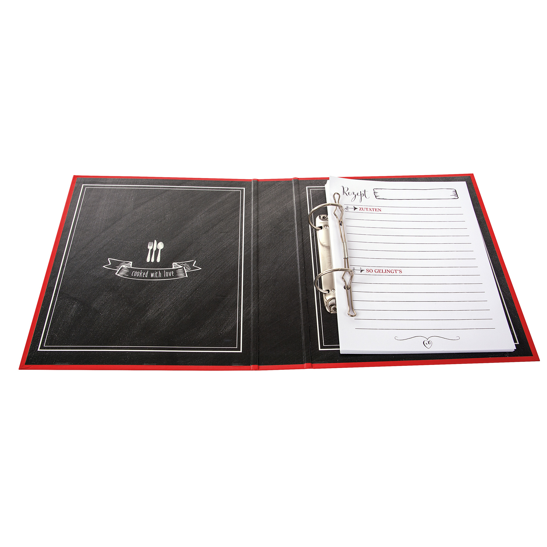 Ringbuch Rezepte 2-Ring Motiv Eat,Drink and be Happy sch...