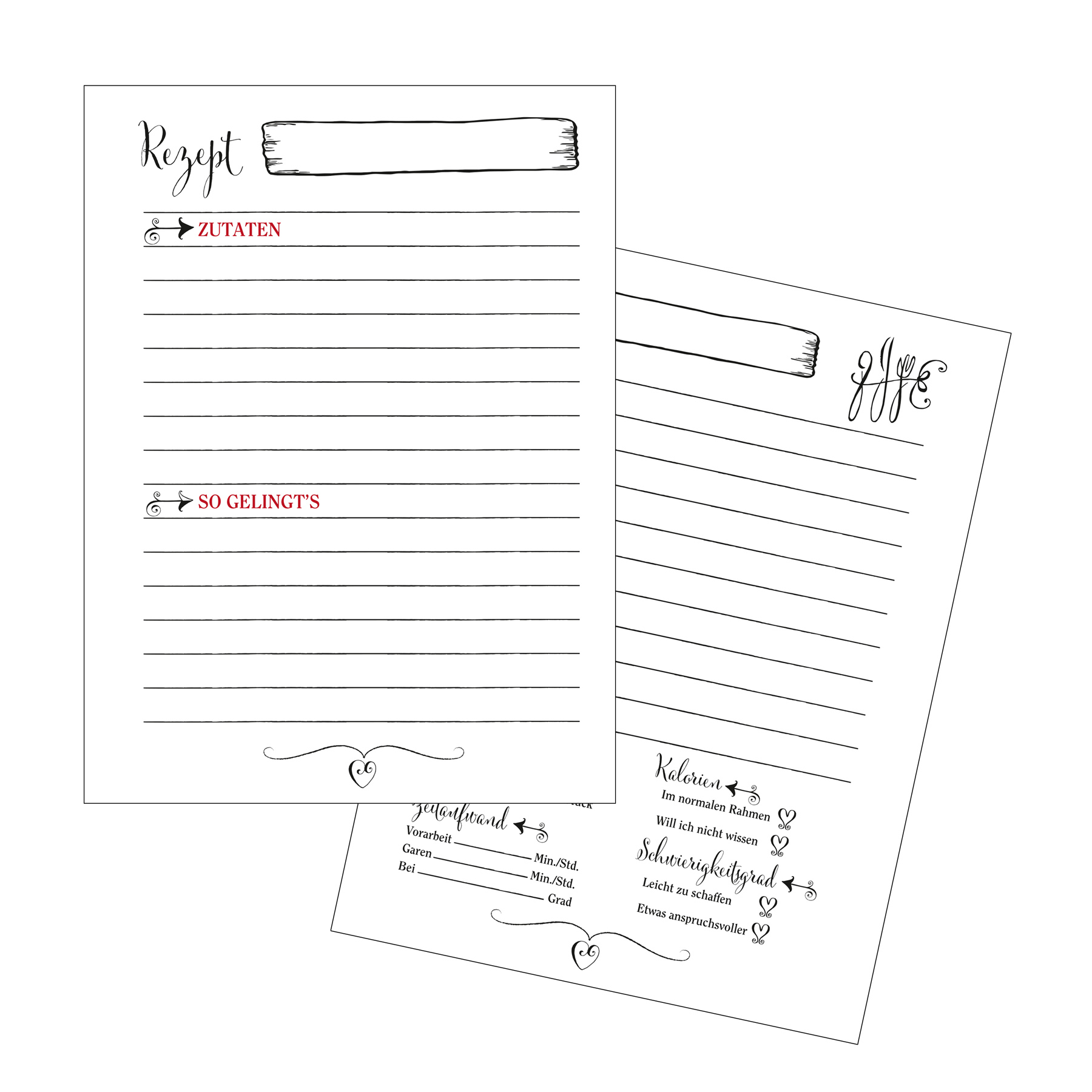 Ringbuch Rezepte 2-Ring Motiv Eat,Drink and be Happy sch...