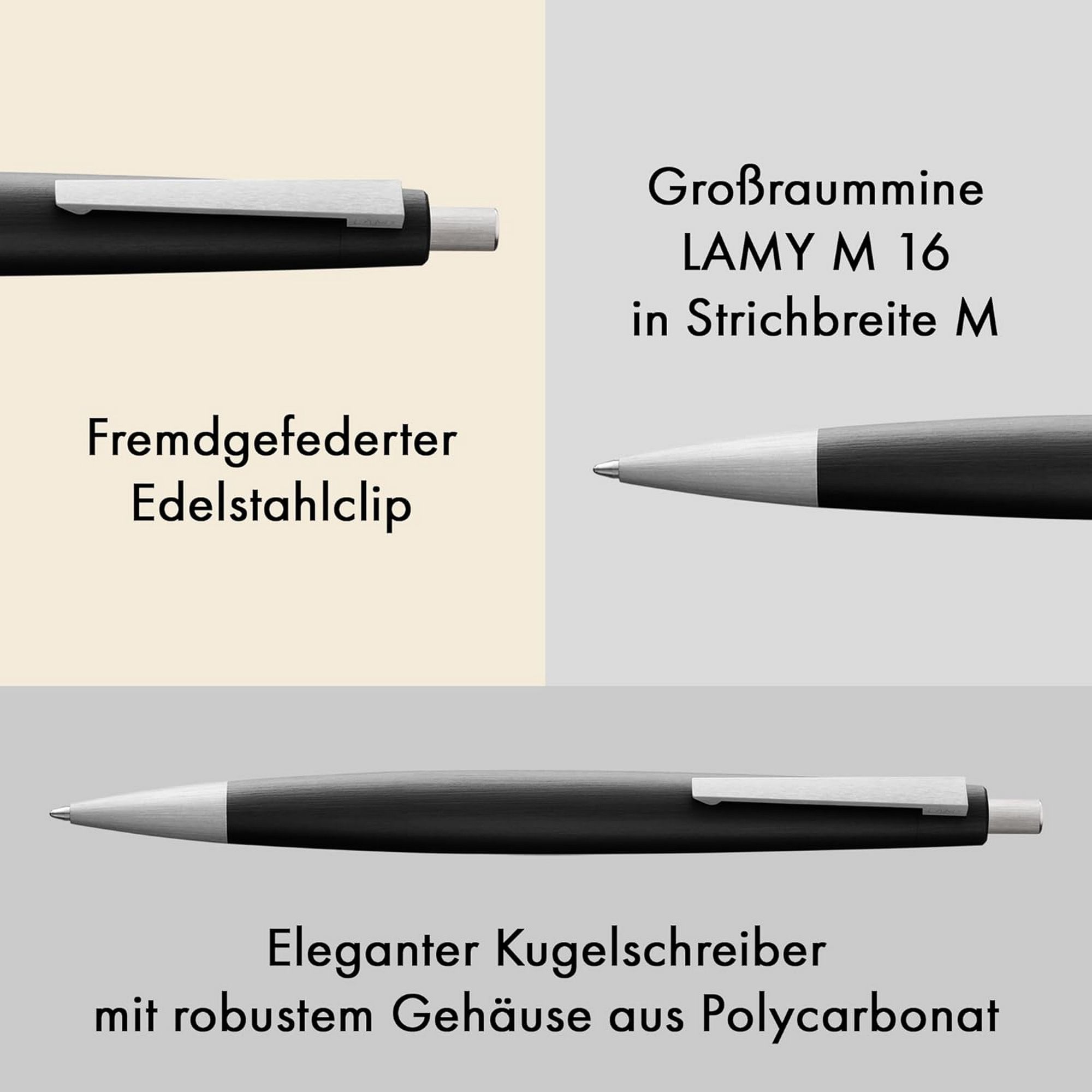 LAMY 2000 black Kugelschreiber Polycarbonat Geh�use mit ...
