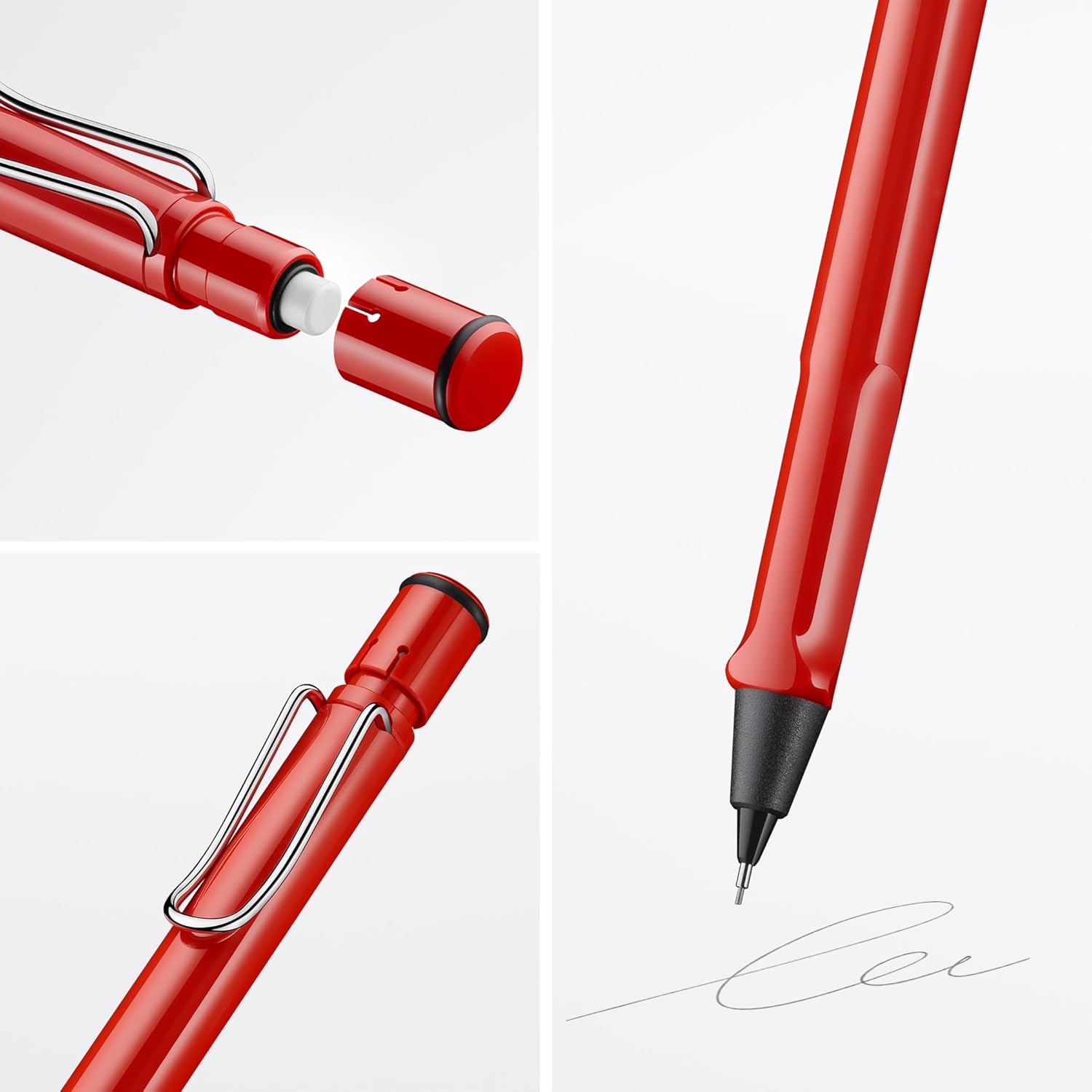 LAMY Druckbleistift Safari ROT mit Mine 0,5mm und Radier...